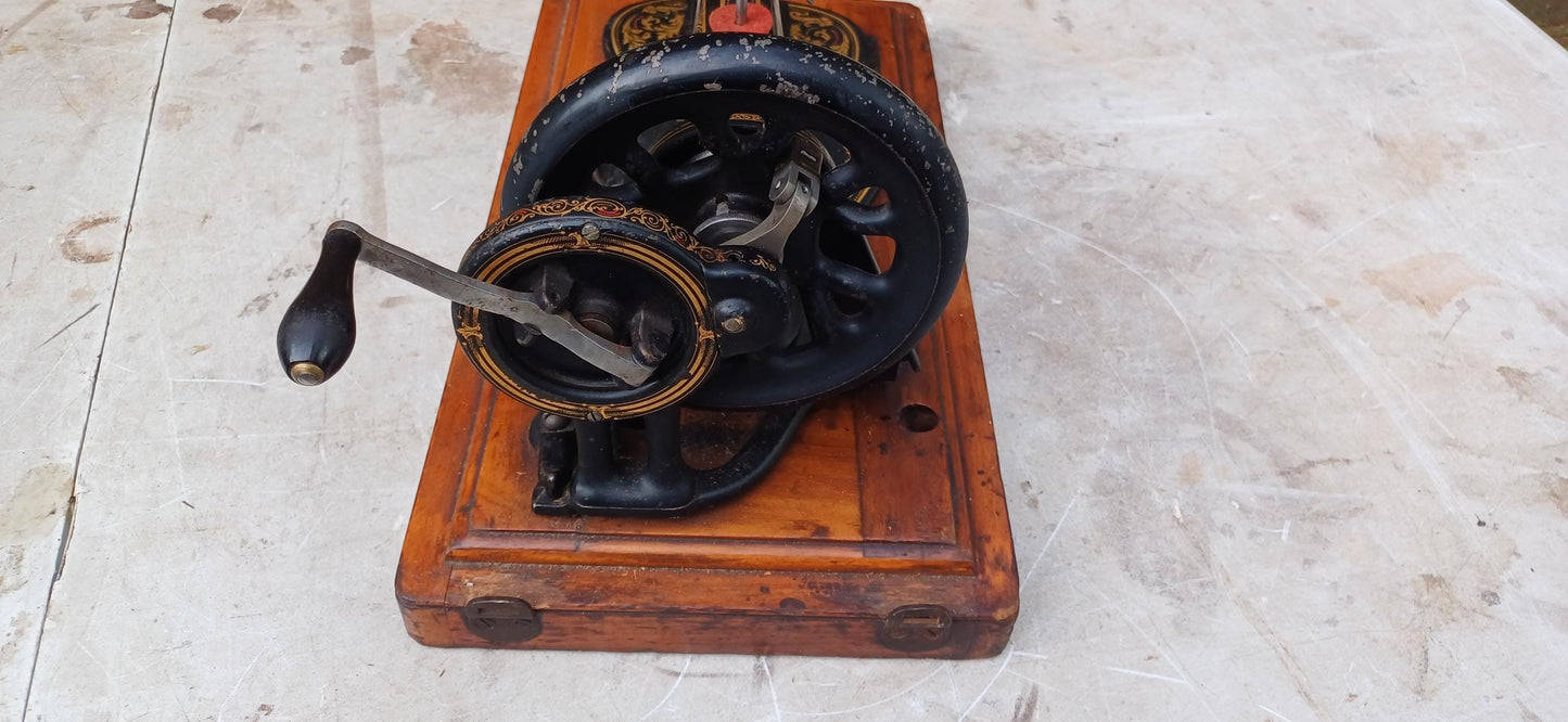 Stunning Vintage Victorian Singer Sewing Machine with Industrial Ironwork Base Antique Home Decor |Steampunk Style Accent Piece