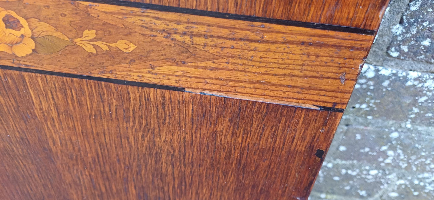 Beautiful 1920s Decorative Wooden Inlaid Oak Veneer Panel – Vintage Wall Art