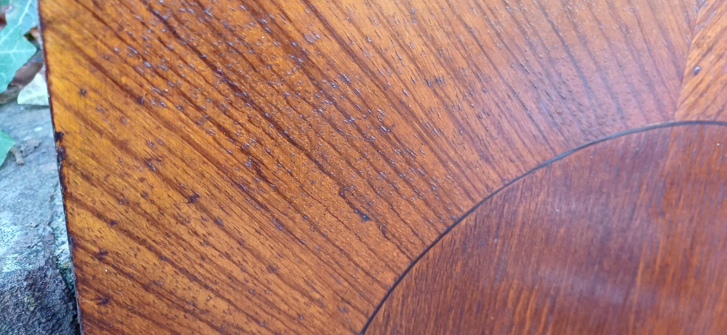 Beautiful 1920s Decorative Wooden Inlaid Oak Veneer Panel – Vintage Wall Art