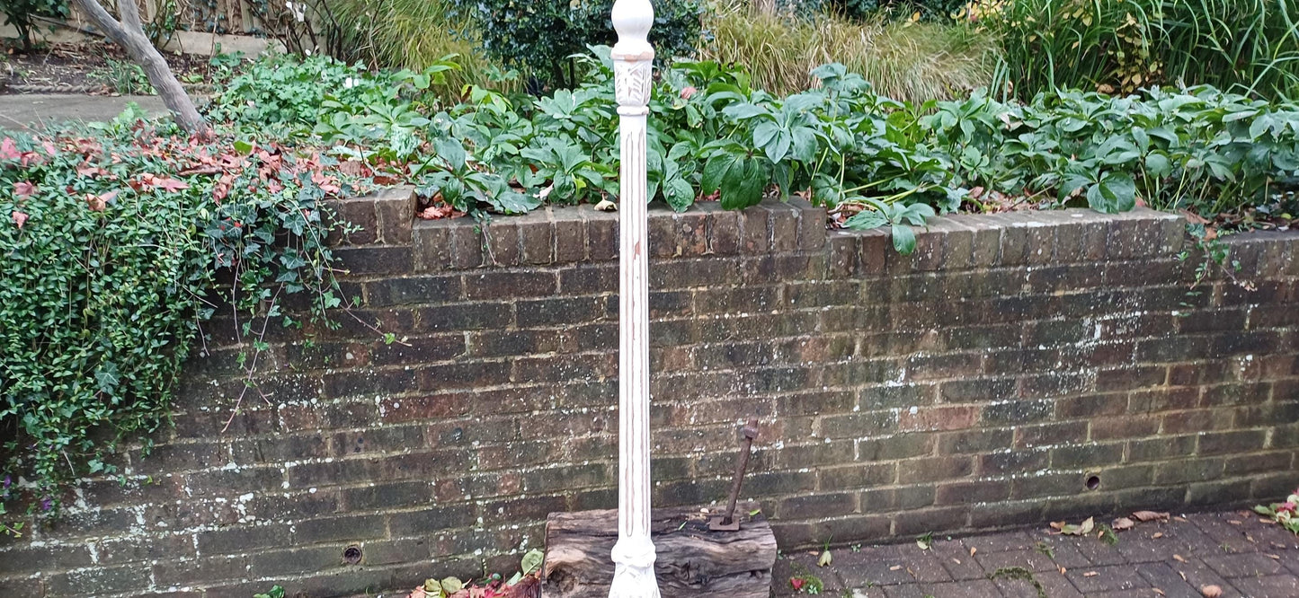 Stunning Vintage Early 20th Century Vintage Working Standard Lamp Painted with Stripped Wooden Detail FREE HAND Delivery