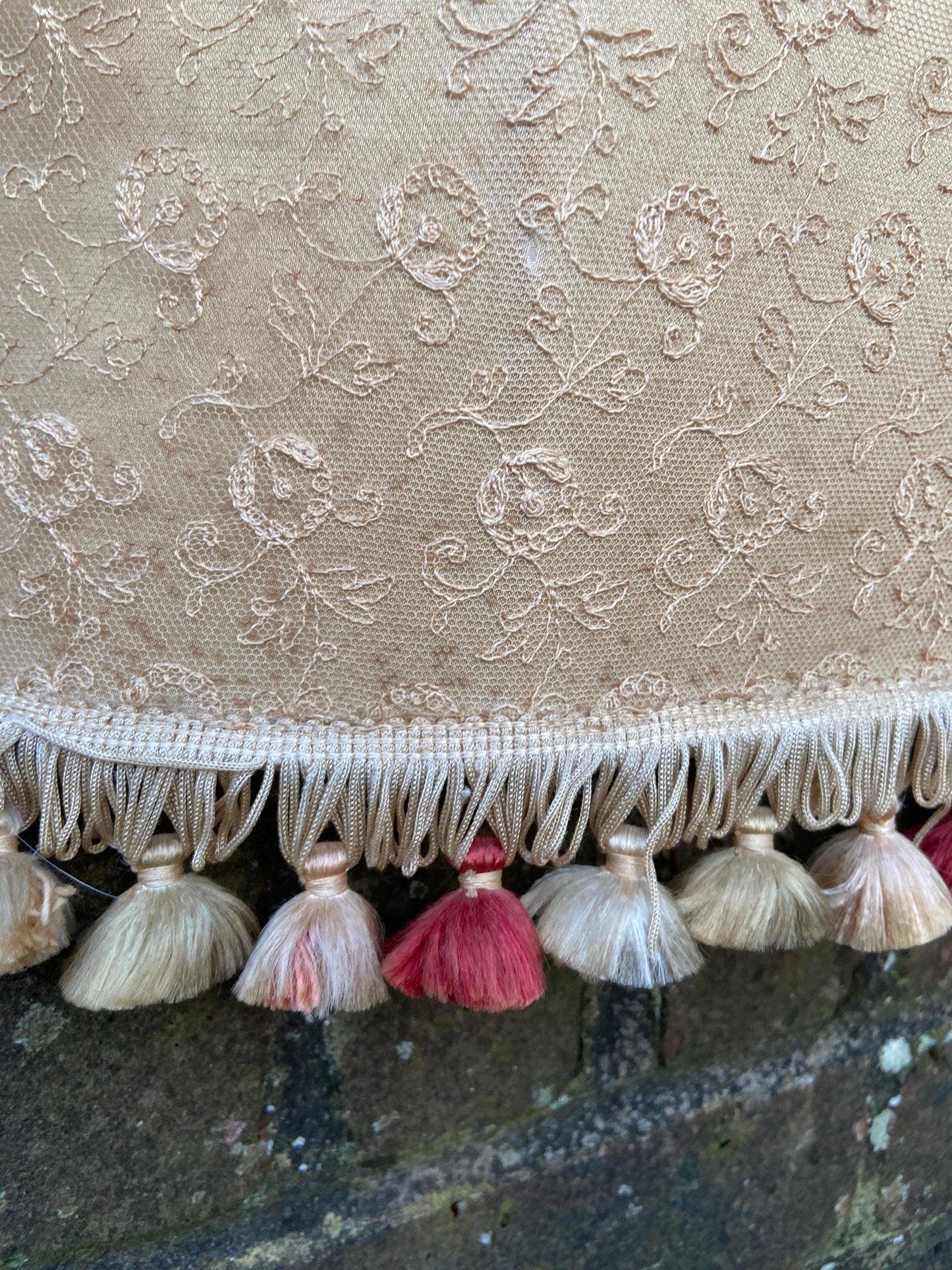 Boudoir Vintage Retro Large Lamp Shade (width 56cm, depth, 46cm, height 35cm)