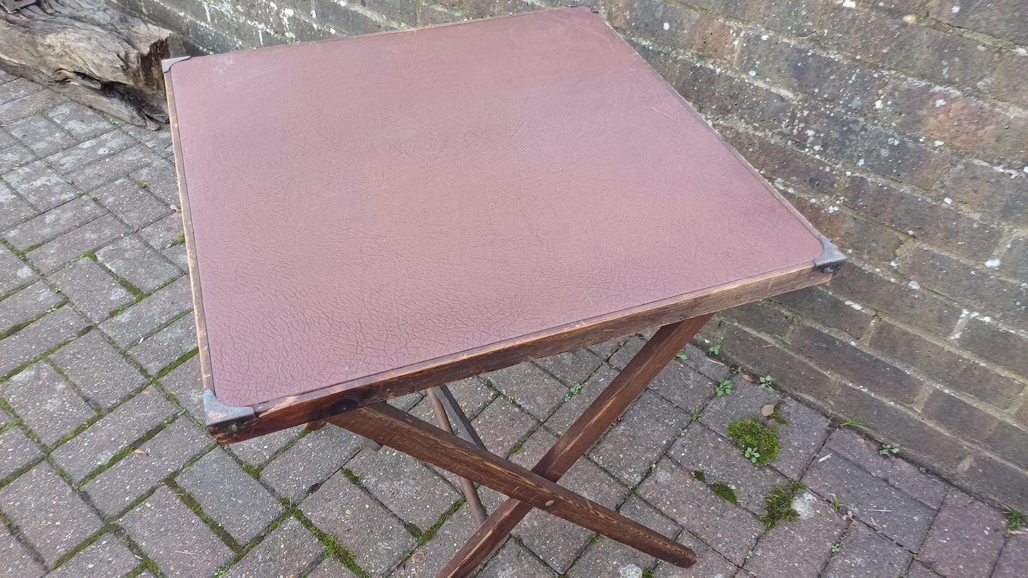 Vintage Folding Retro Mid Century Folding Jigsaw Games Table