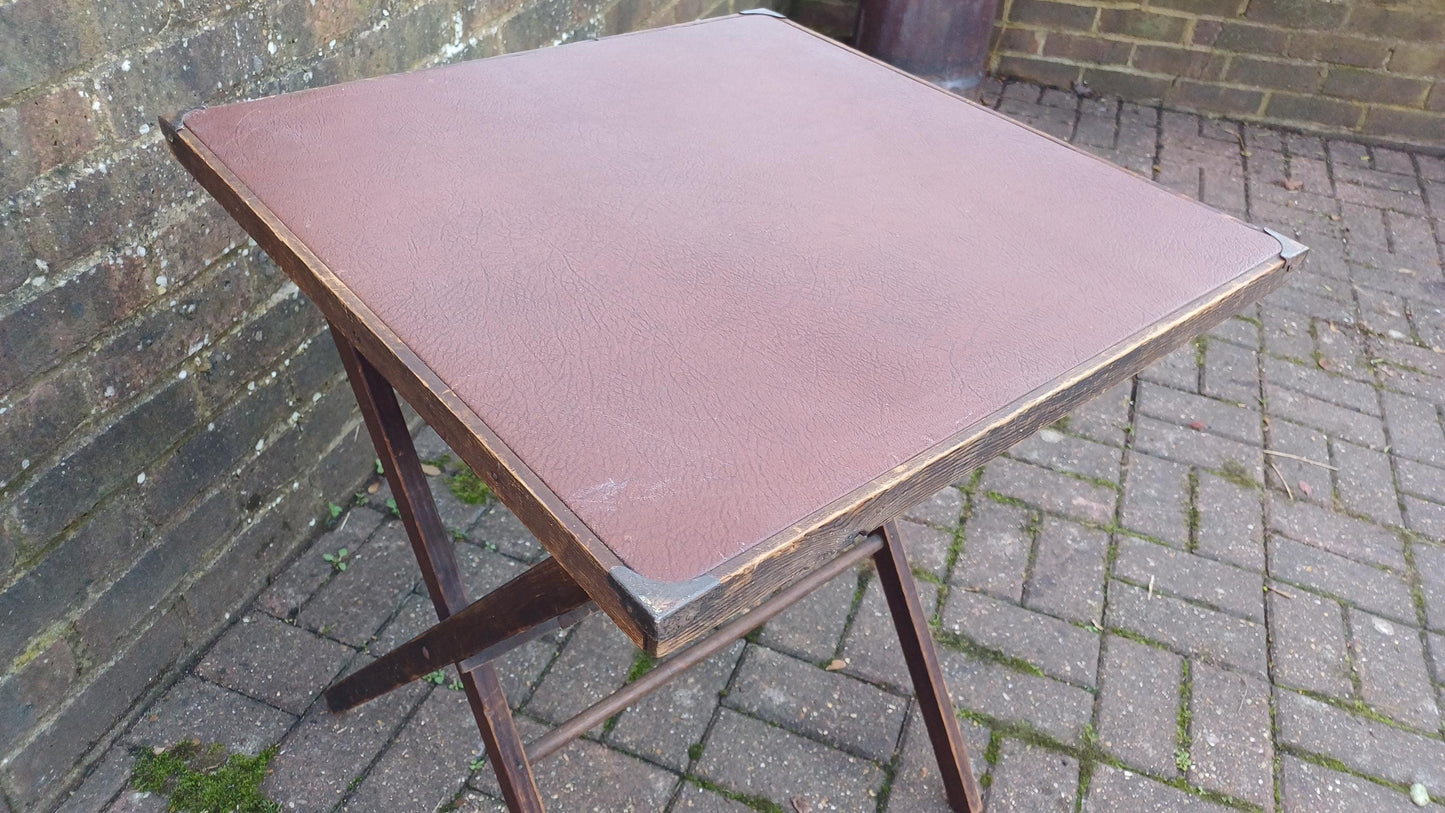Vintage Folding Retro Mid Century Folding Jigsaw Games Table