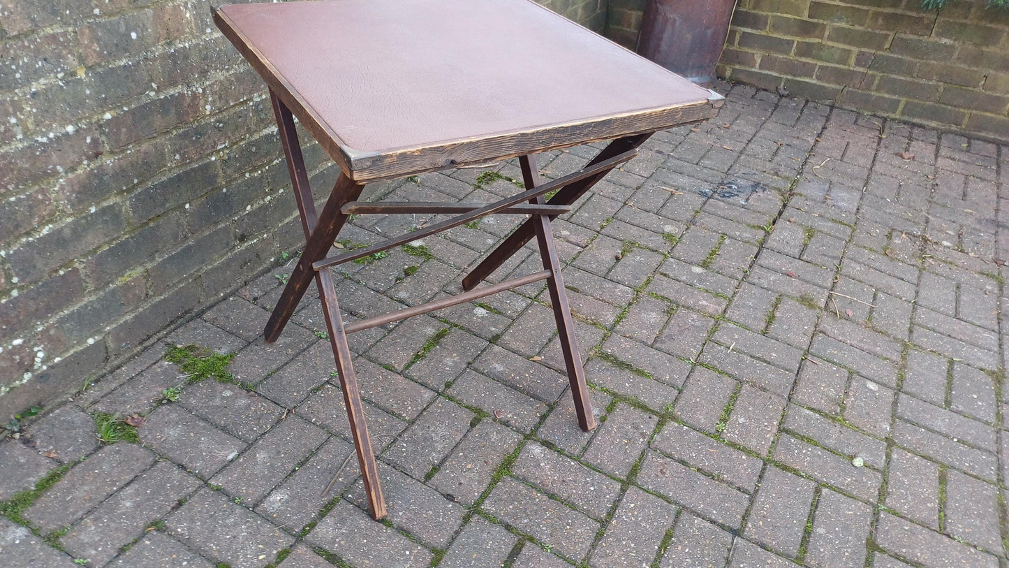 Vintage Folding Retro Mid Century Folding Jigsaw Games Table