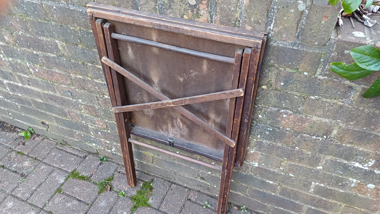 Vintage Folding Retro Mid Century Folding Jigsaw Games Table