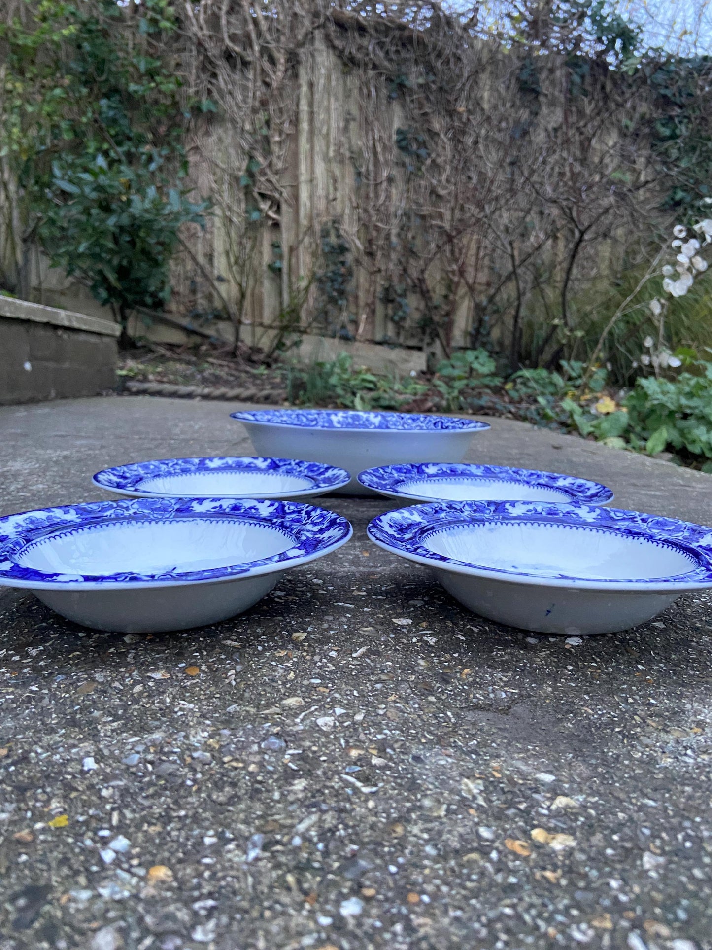 Japanese Garden Bowl Set - Pagoda Garden, Olde Alton Ware by Swinnertons, 1920s/30s -