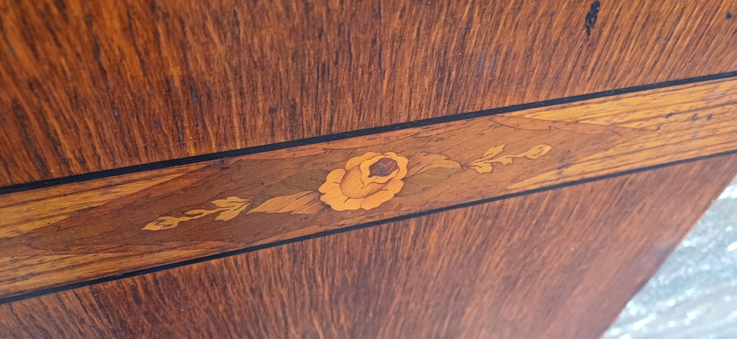 Beautiful 1920s Decorative Wooden Inlaid Oak Veneer Panel – Vintage Wall Art