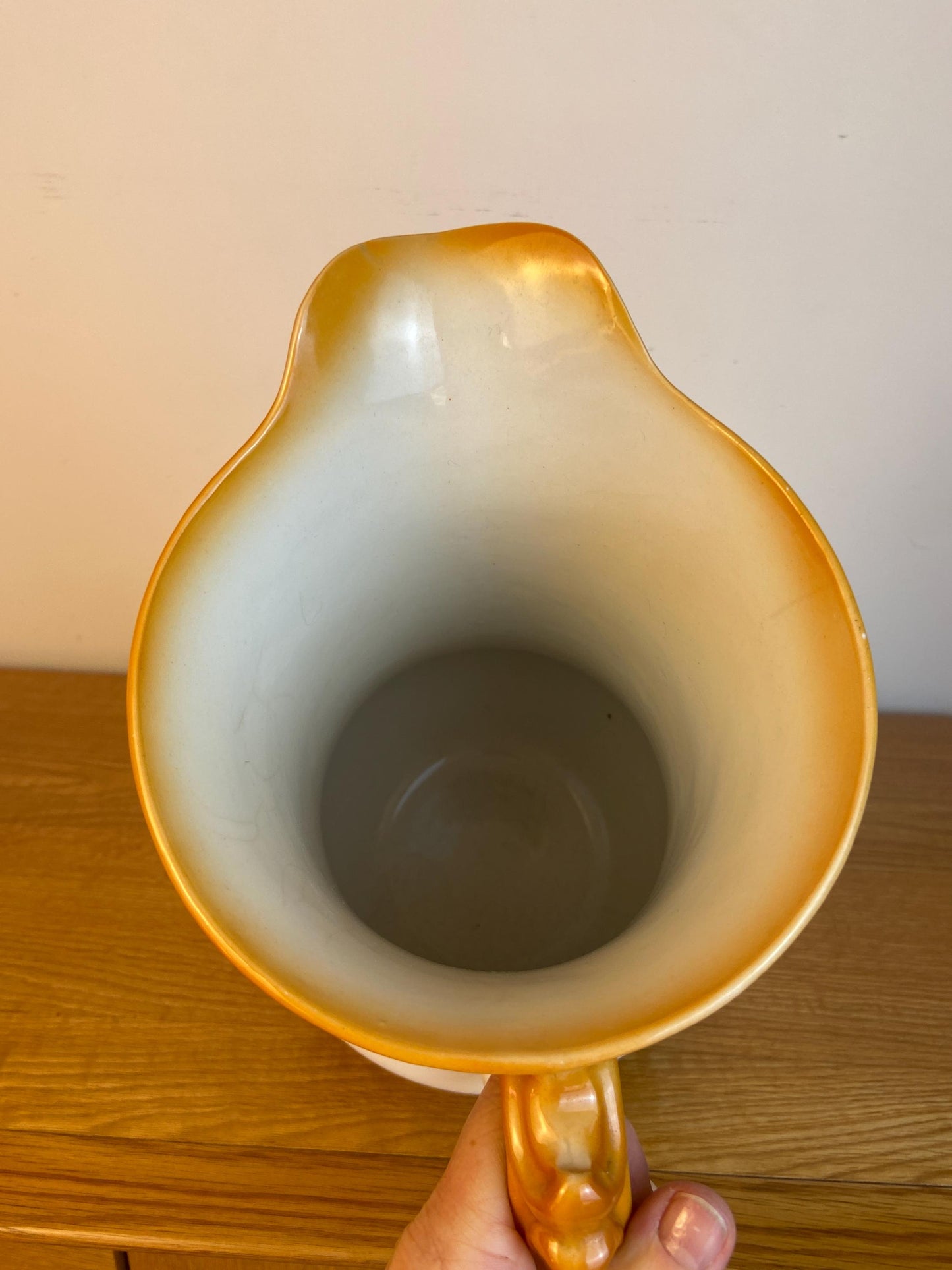 Early 1900s Large Decorative Pottery Jug by New Hall Pottery - Vase VGC