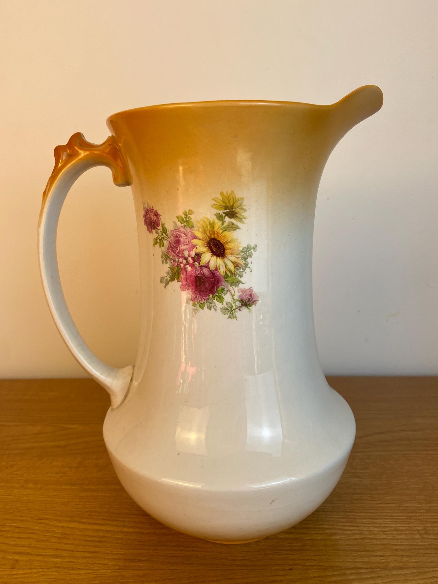 Early 1900s Large Decorative Pottery Jug by New Hall Pottery - Vase VGC