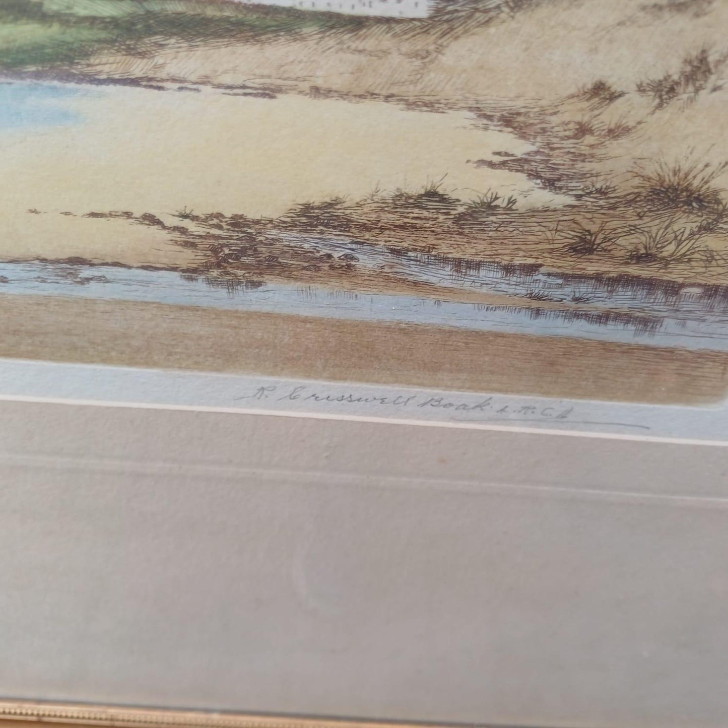 Portballintrae, Bush Bay, an Original vintage proof etching by R. Cresswell Boak early to mid 1900s