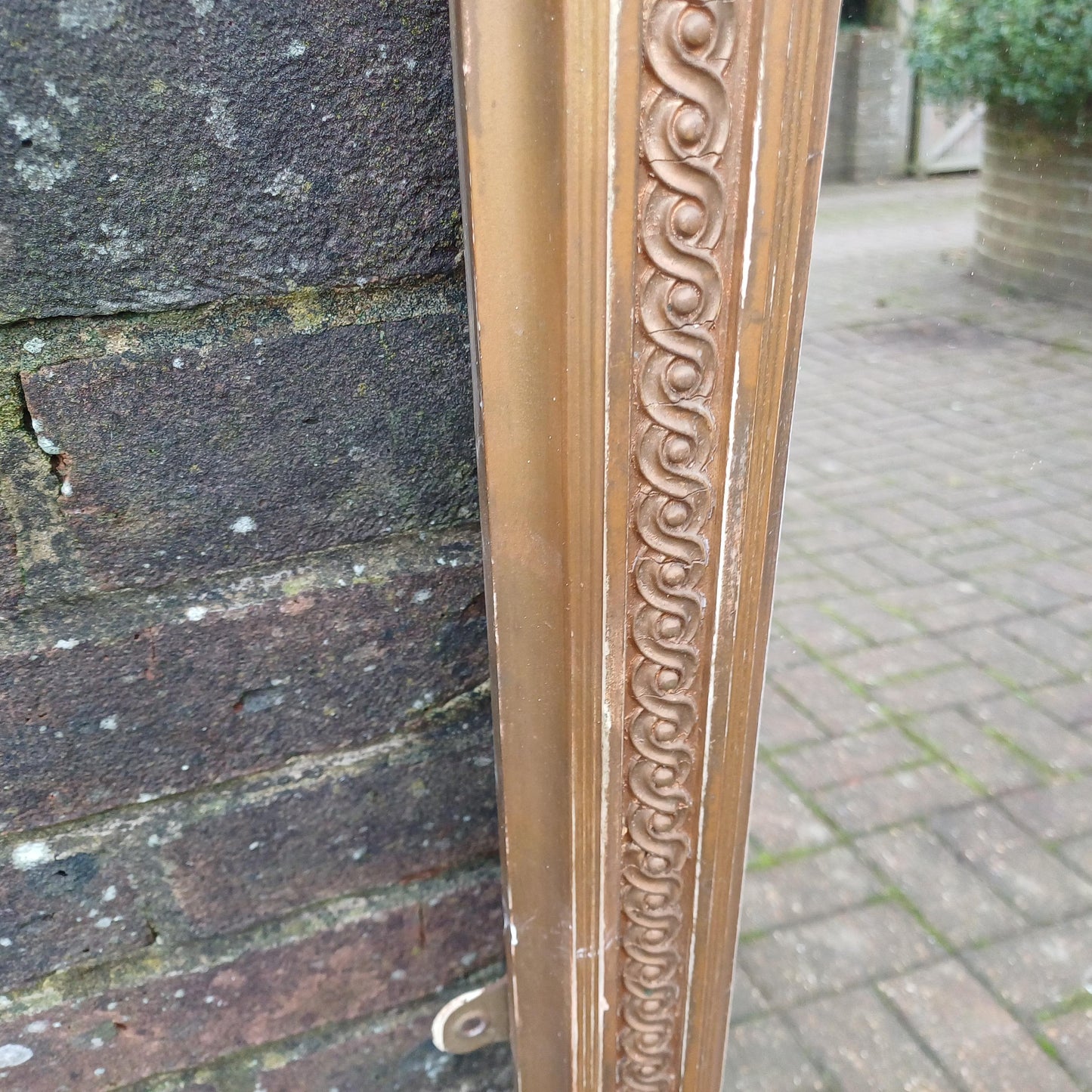 Huge Vintage Antique Victorian Wall Over Mantel Mirror Ornate Decorations