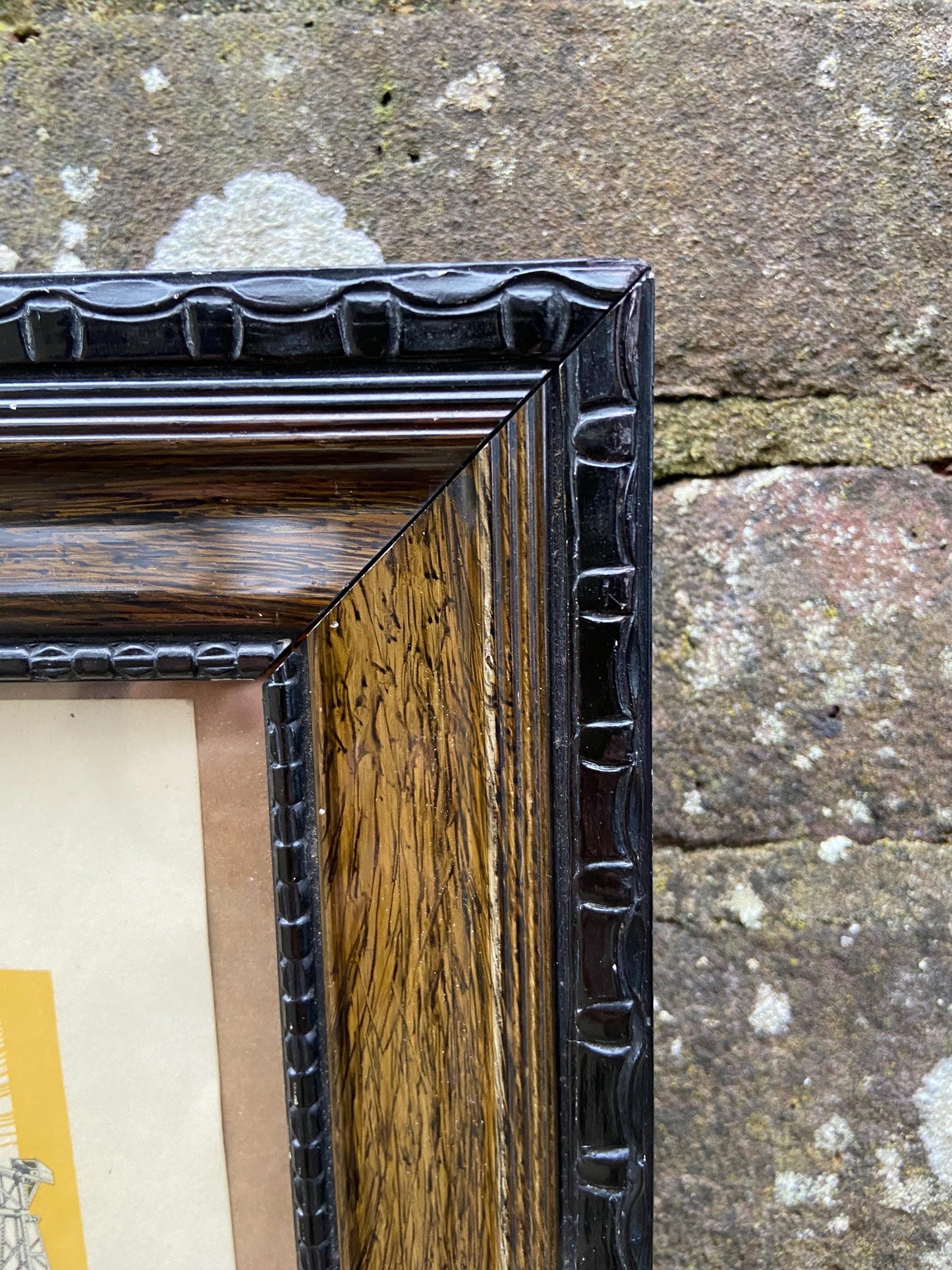 1920s Meccano Guild certificate in a gorgeous vintage wooden glazed frame (34.5 x 28.5cm)