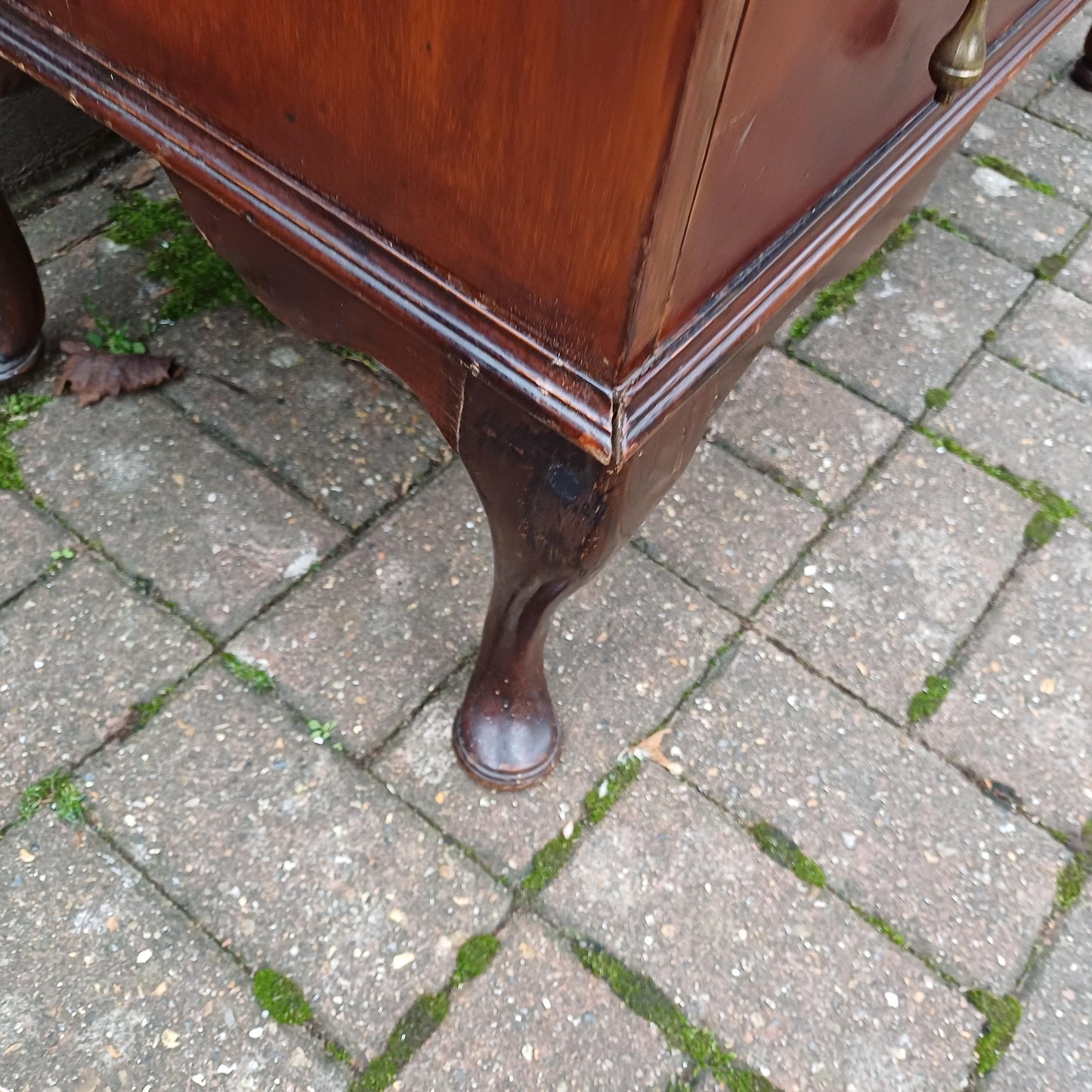 Large Early 20th Century Mahogany Bureau Bookcase Chest of Drawers Desk Glazed Cupboard FREE HAND Delivery