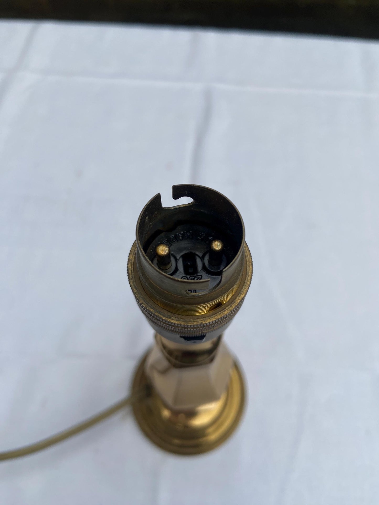 small bhs brass lamp
