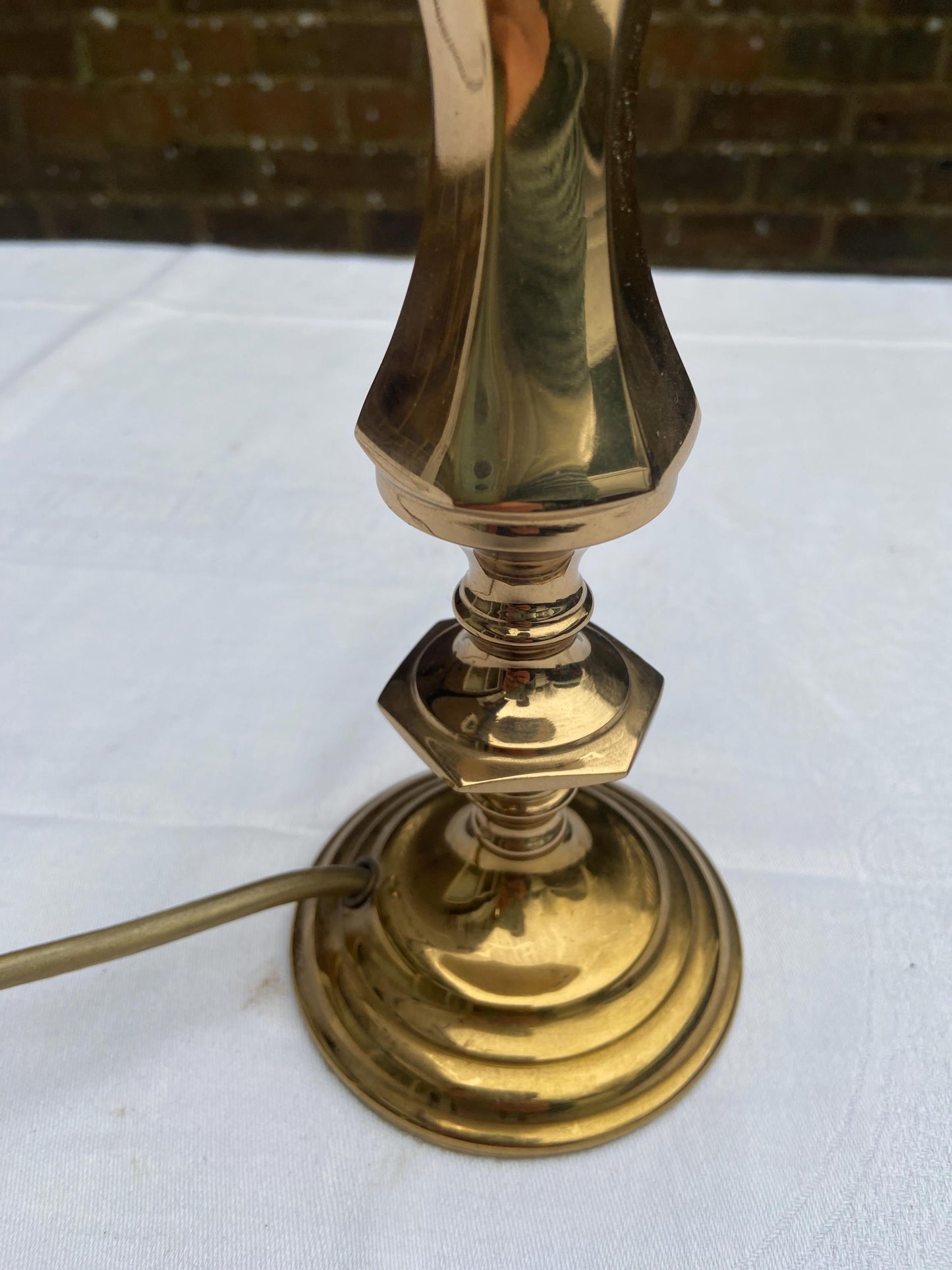 small bhs brass lamp
