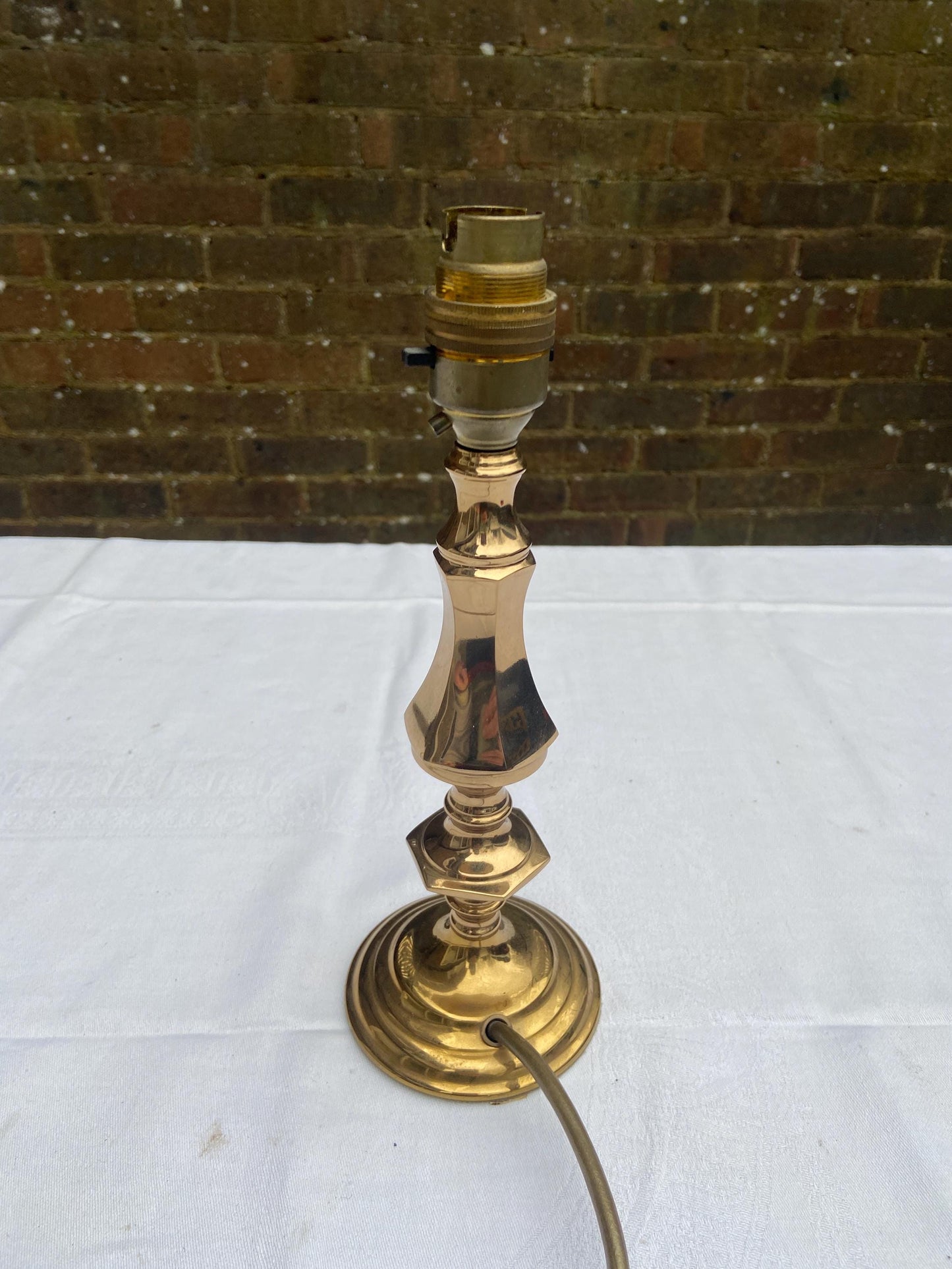 small bhs brass lamp
