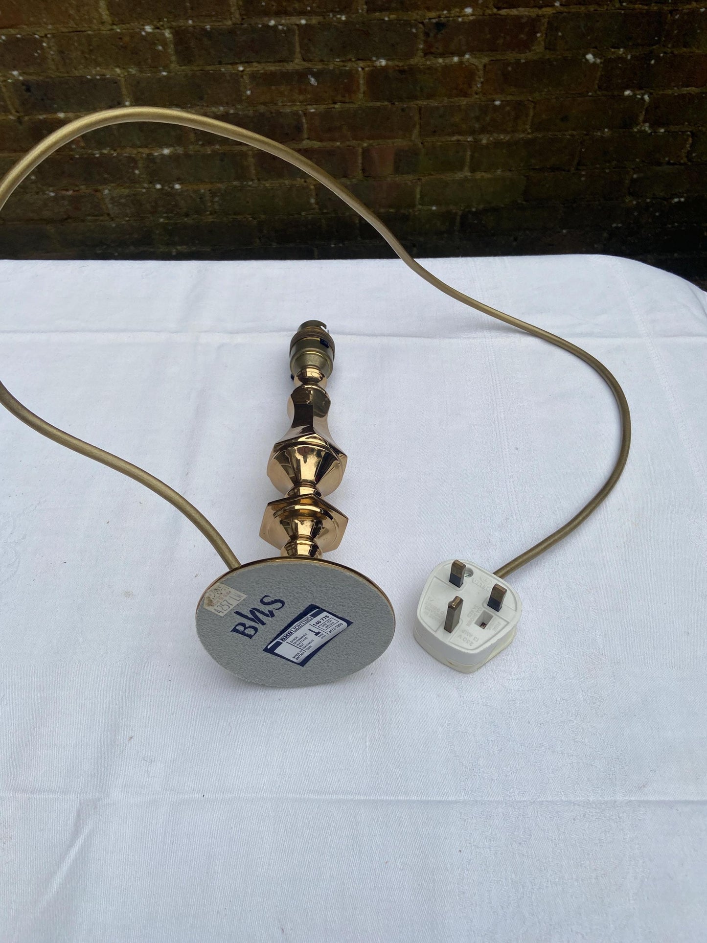small bhs brass lamp