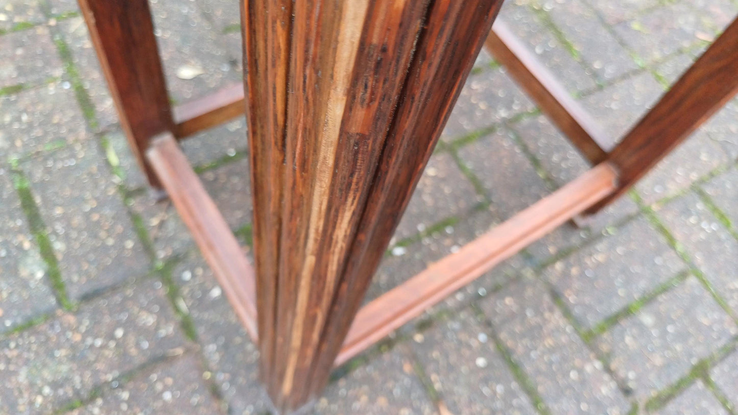 Early 20th Century Vintage Solid Oak Side Table with Gothic Detail.