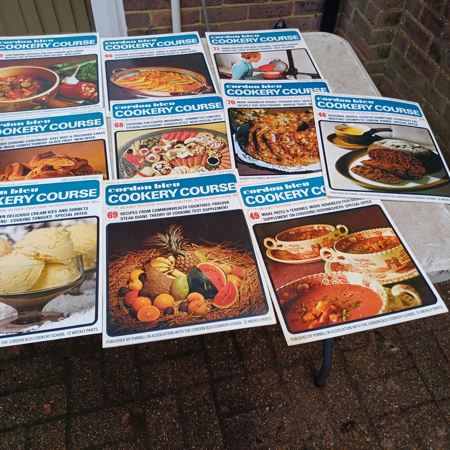 Fantastic Set of 61 1970s Iconic Corden Bleu Cookery Course Magazines Cooking Nostalgia Cook Book