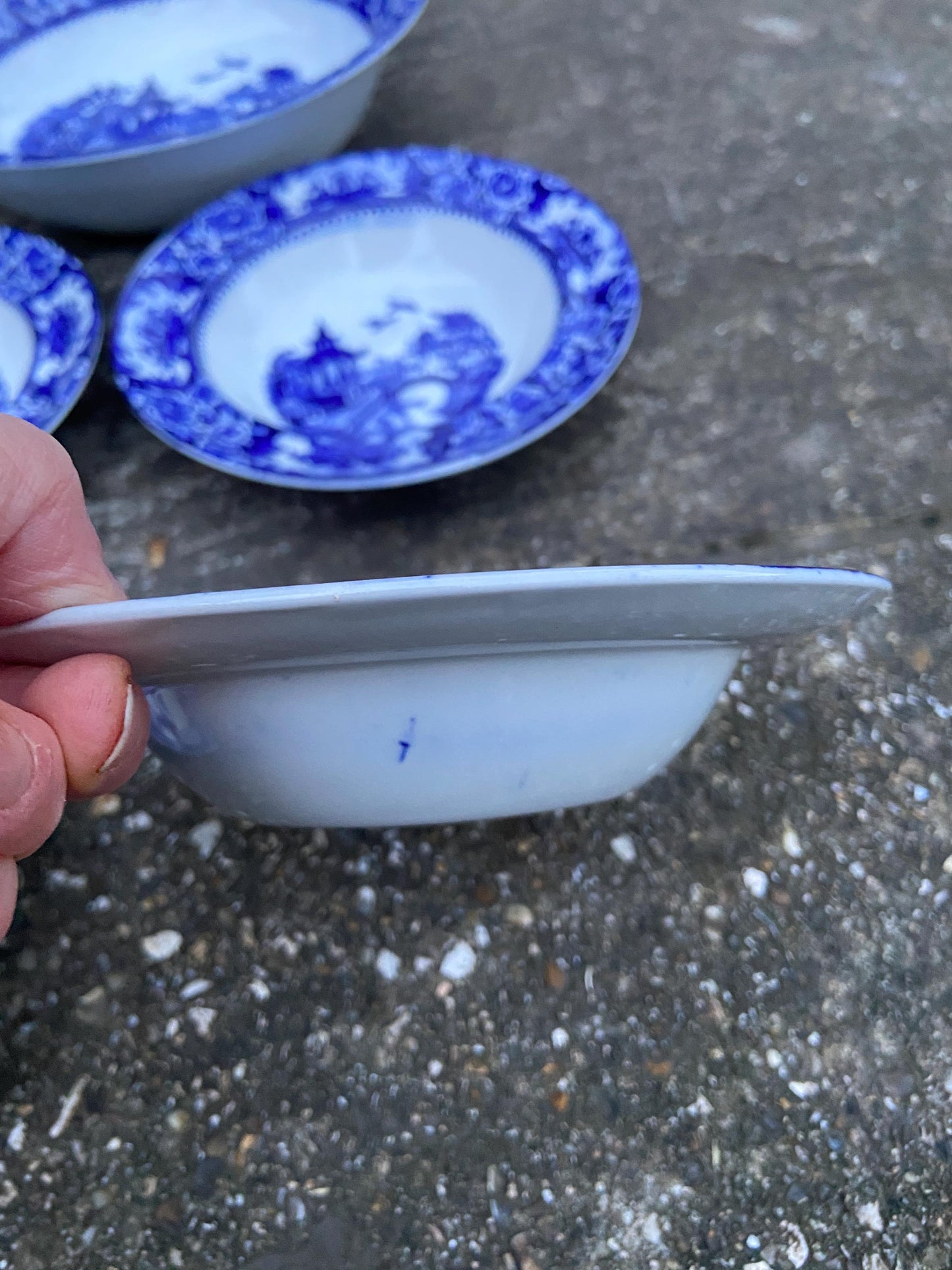 Japanese Garden Bowl Set - Pagoda Garden, Olde Alton Ware by Swinnertons, 1920s/30s -