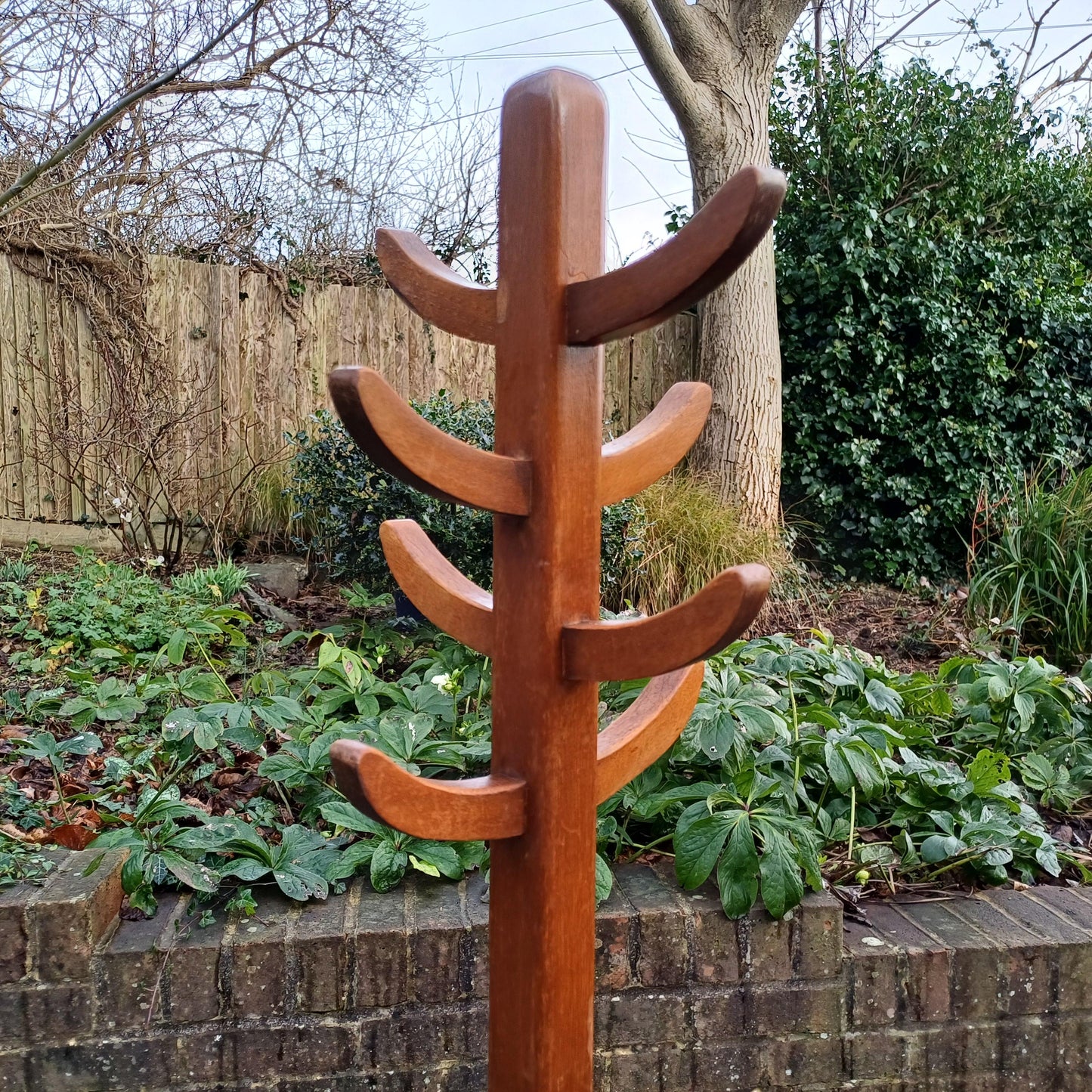 Classic Vintage Retro 1960 Mahogany Coat Rack Stand Mid Century FREE HAND Delivery