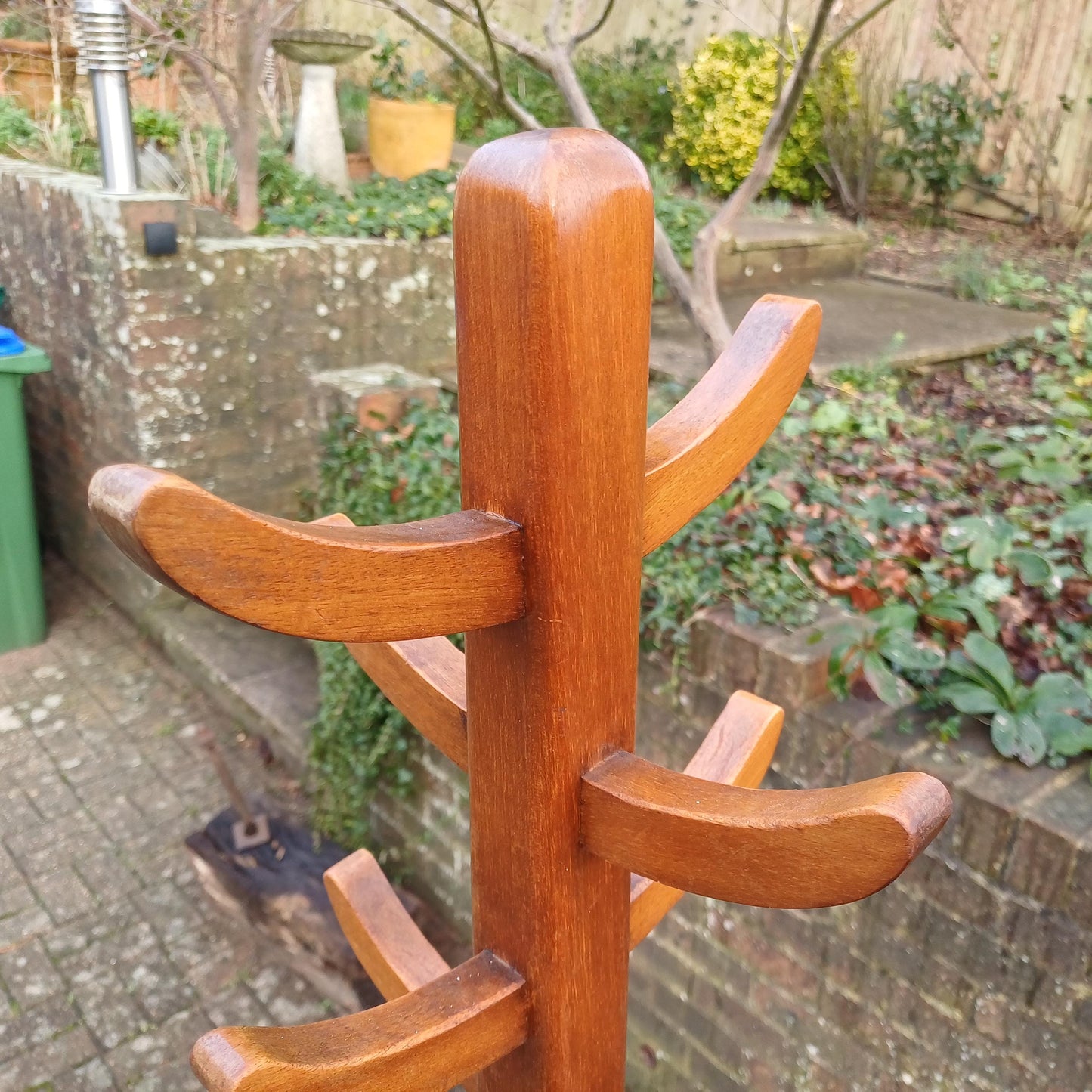 Classic Vintage Retro 1960 Mahogany Coat Rack Stand Mid Century FREE HAND Delivery
