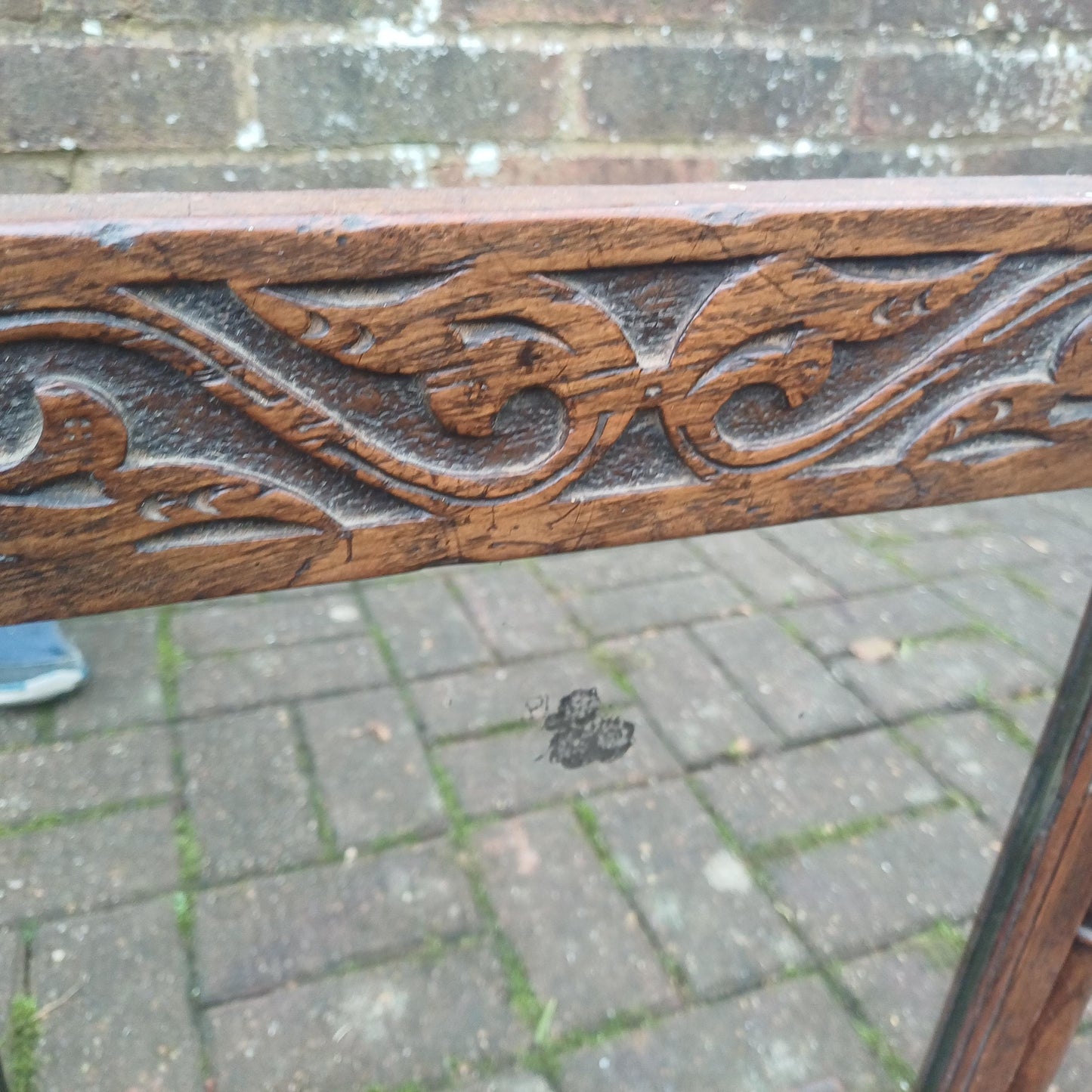 Quality Vintage Antique Victorian Solid Oak Decorative Dressing Table Mirror