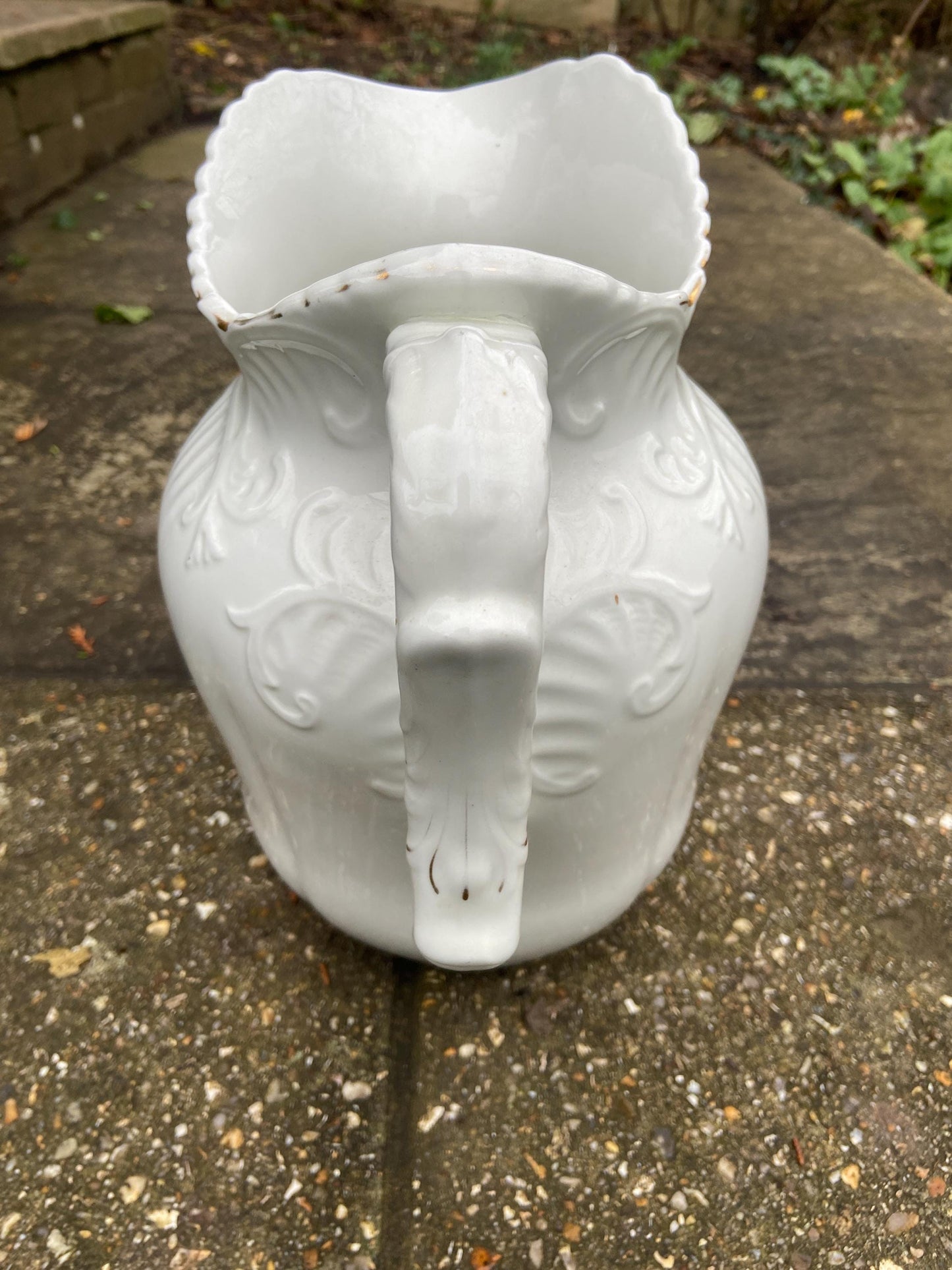 Antique late Victorian Jug & Bowl set by Maddock and Sons, Royal Vitreous semi porcelain china - late 1800s/early 1900s VGC