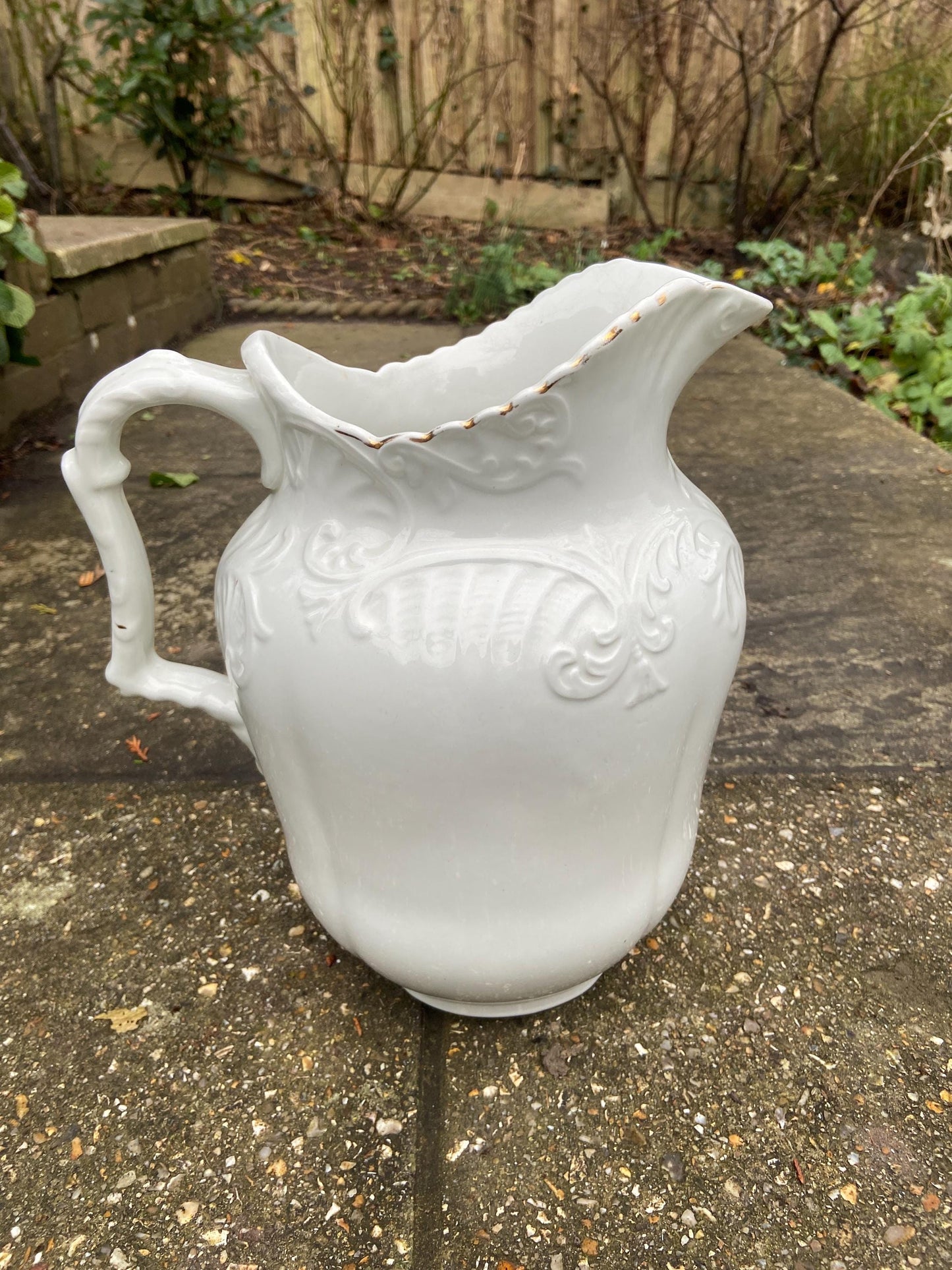 Antique late Victorian Jug & Bowl set by Maddock and Sons, Royal Vitreous semi porcelain china - late 1800s/early 1900s VGC