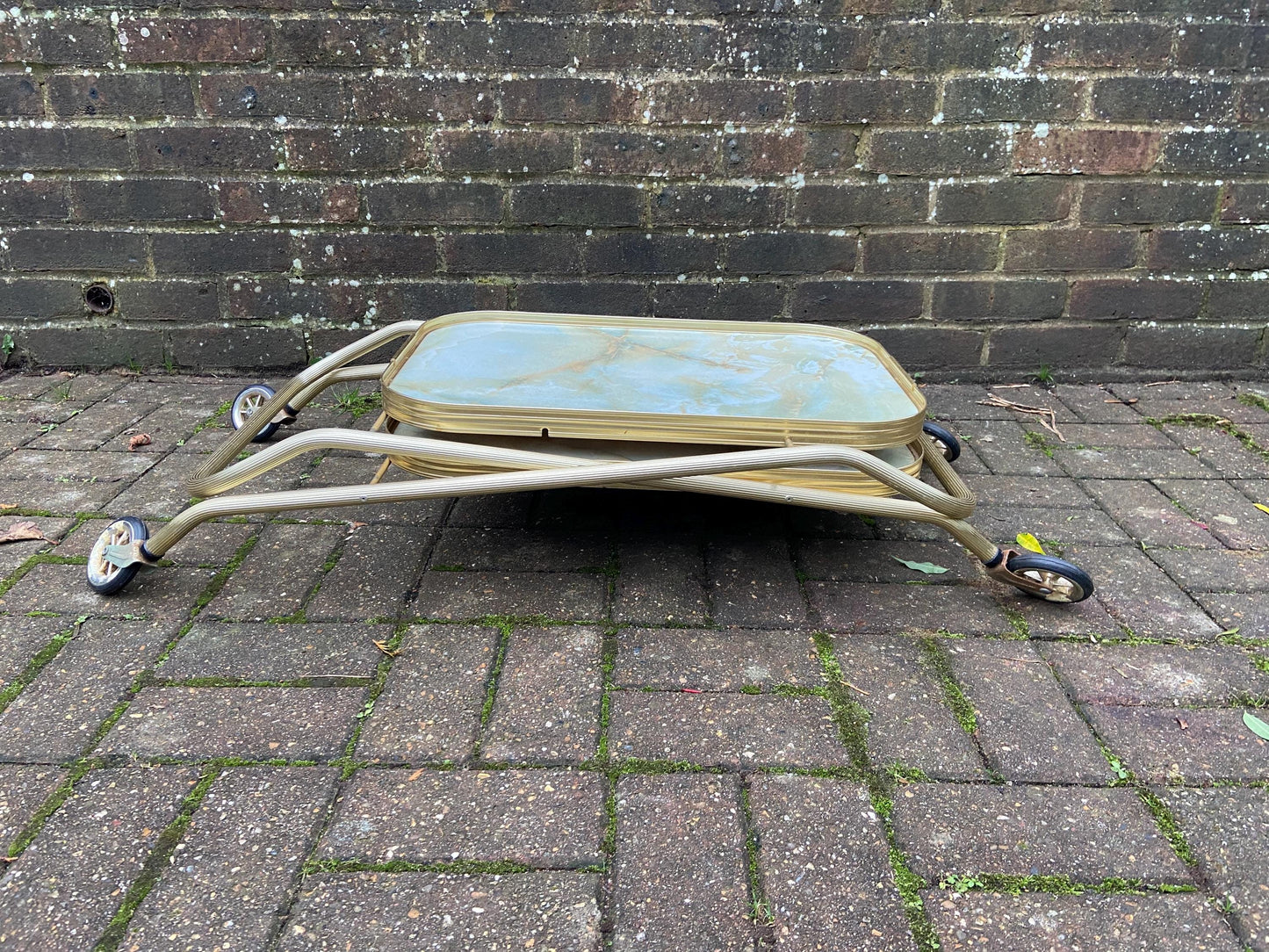 Fantastic folding retro 1970s drinks trolley, cake trolley, cocktail trolley, party trolley