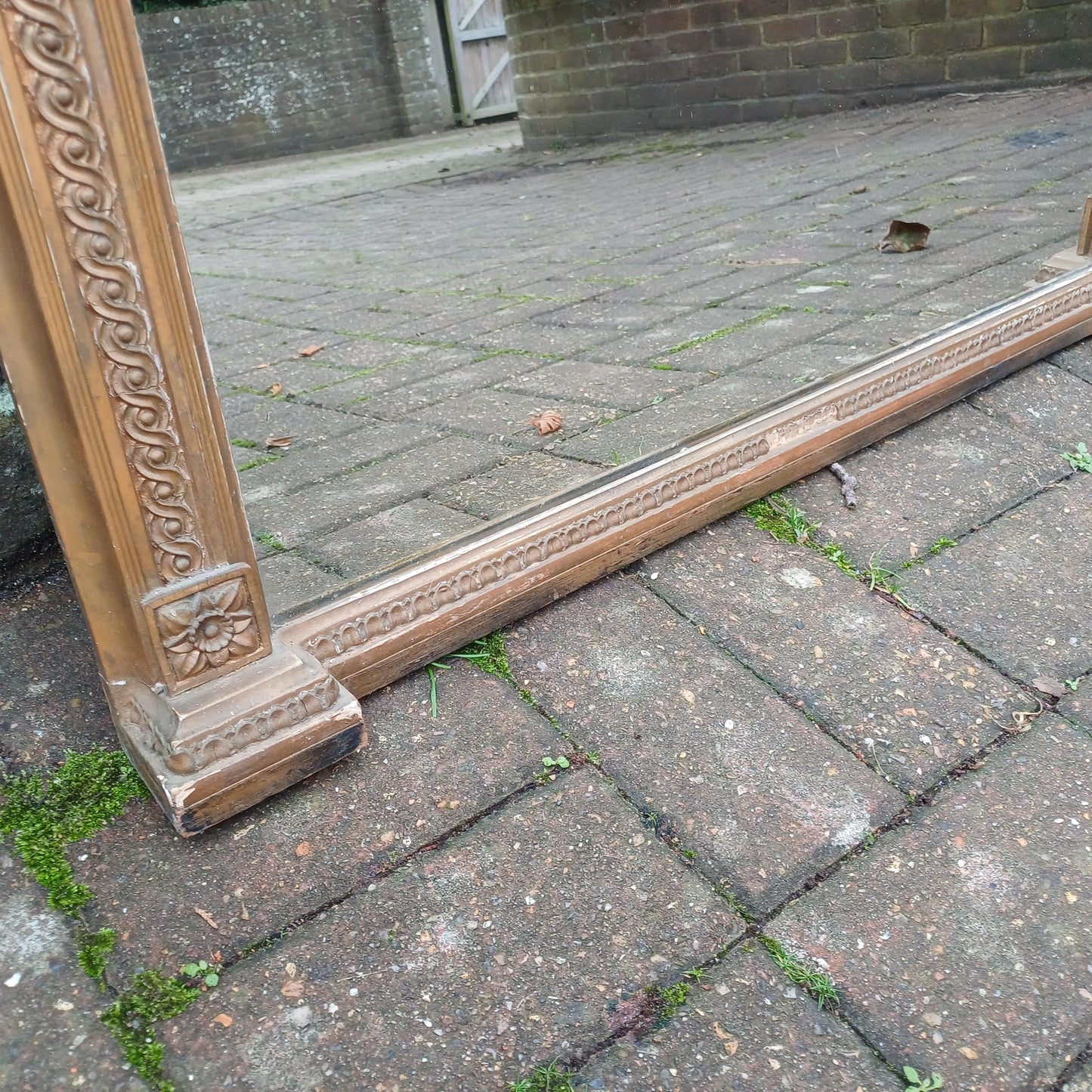 Huge Vintage Antique Victorian Wall Over Mantel Mirror Ornate Decorations