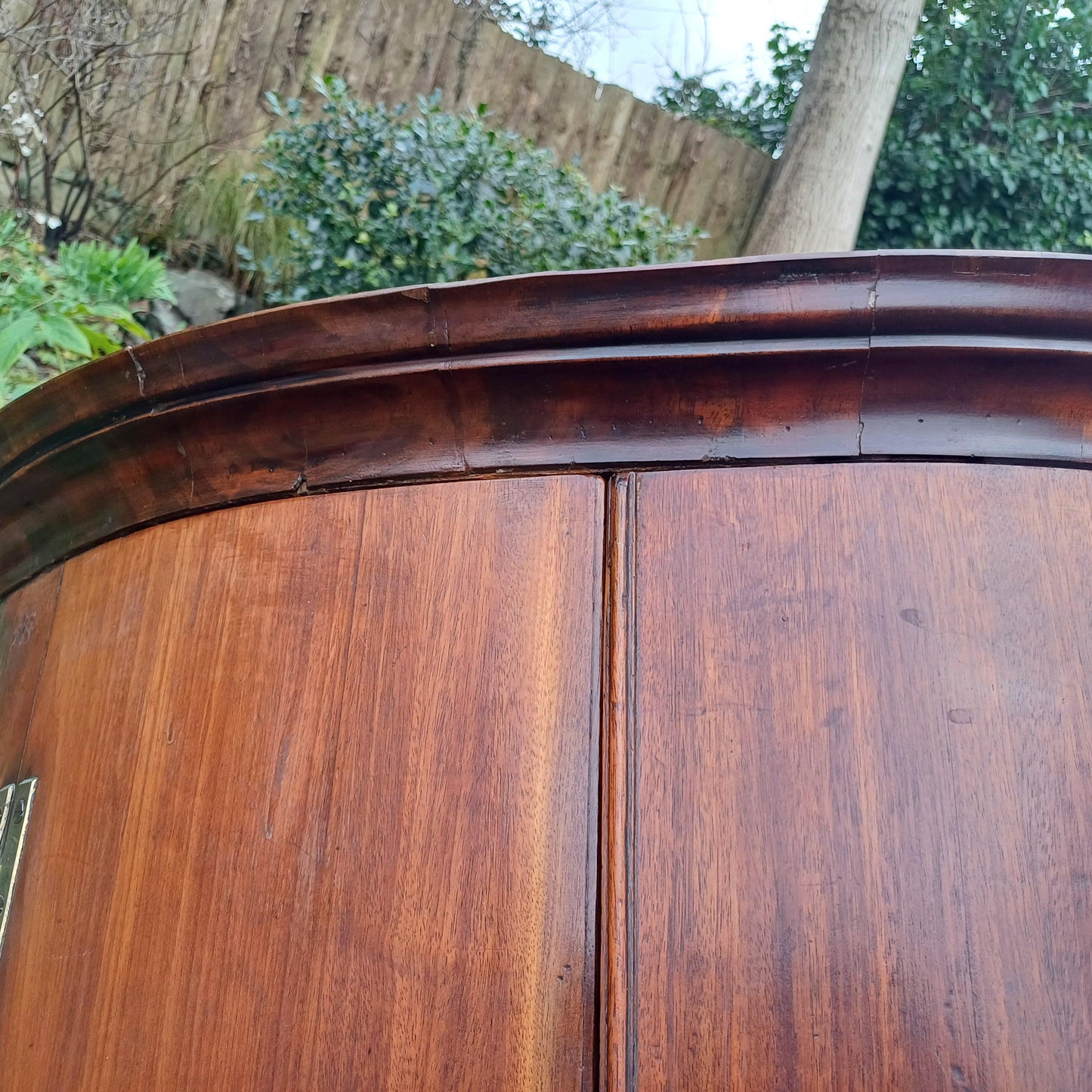 Vintage Early Victorian Mahogany Large Corner Cupboard Curved Front Superb Craftsmanship FREE HAND Delivery