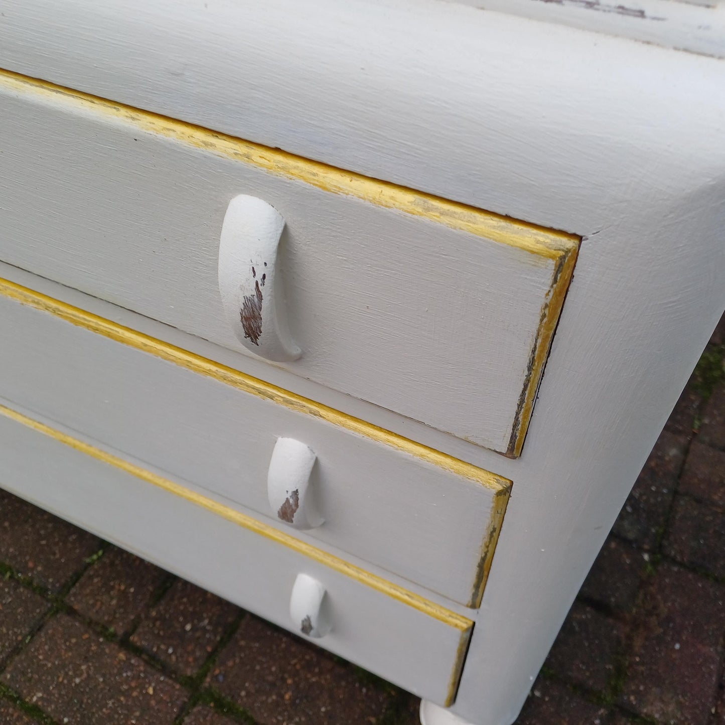 Vintage Retro Style Painted Bureau in Farrow and Ball Desk Chest of Drawers. Restored and Hand Finished FREE HAND Delivery