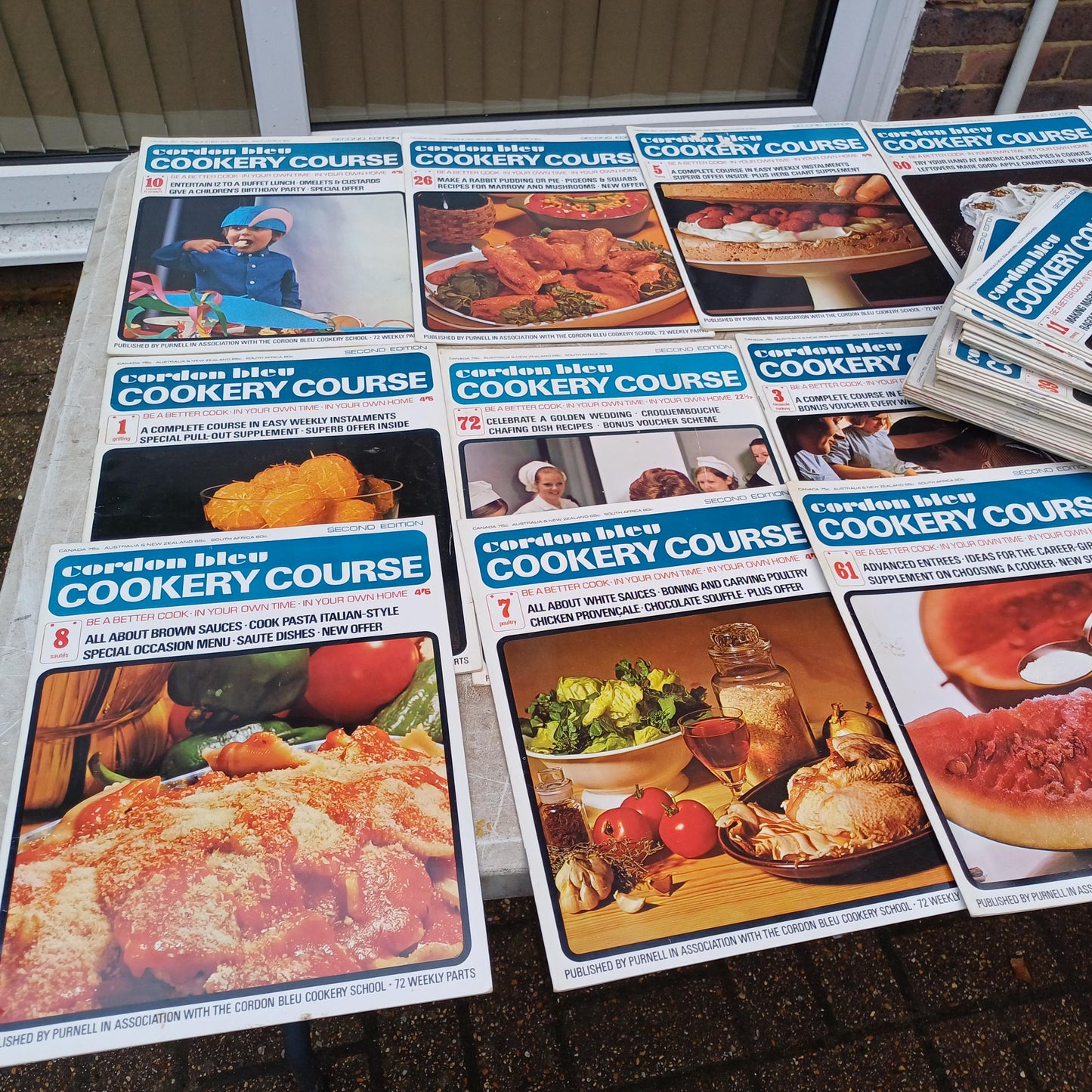 Fantastic Set of 61 1970s Iconic Corden Bleu Cookery Course Magazines Cooking Nostalgia Cook Book