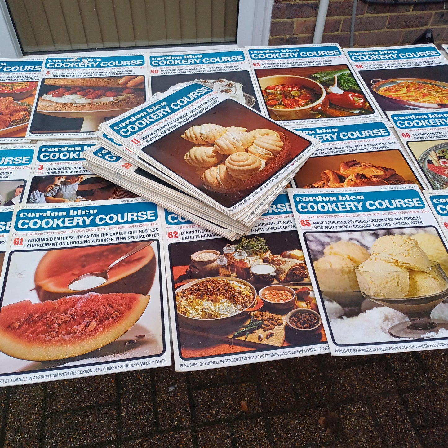 Fantastic Set of 61 1970s Iconic Corden Bleu Cookery Course Magazines Cooking Nostalgia Cook Book