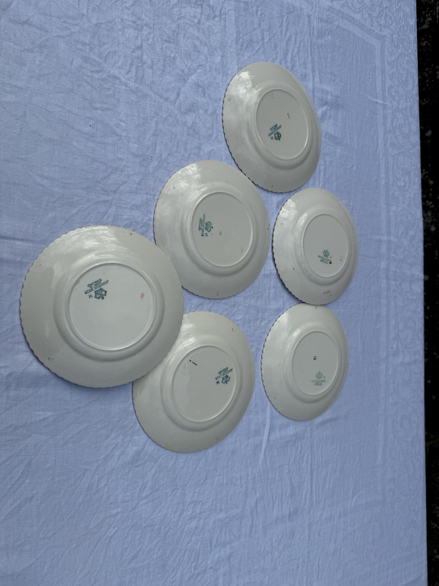 Vintage Tea Service by Johnson Bros, Old English China Floral, Cups Saucers Side Plates Milk Jug Bowl Cake Plate - super tea set 31 pieces