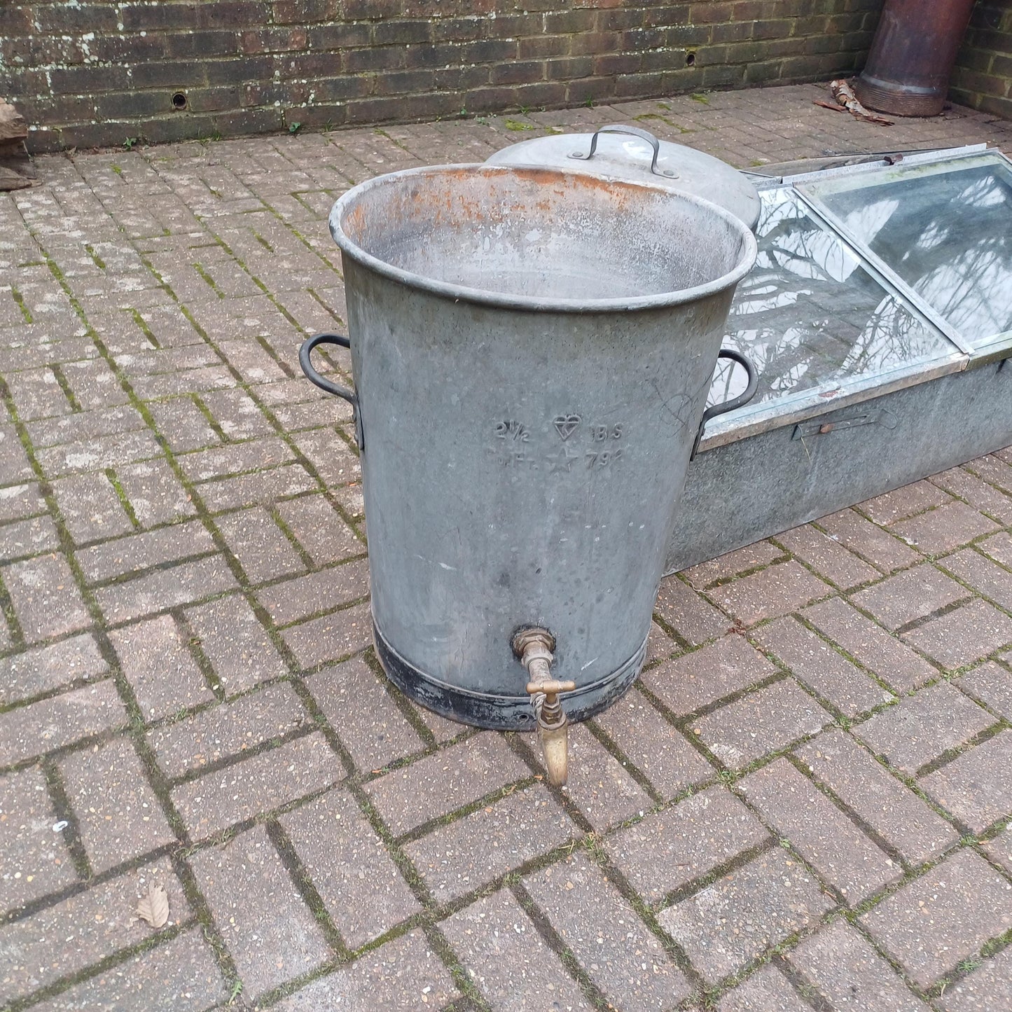 Zinc Agricultural Statement Planter Milk Churn Dairy Equipment Fermentation Vessel FREE HAND Delivery