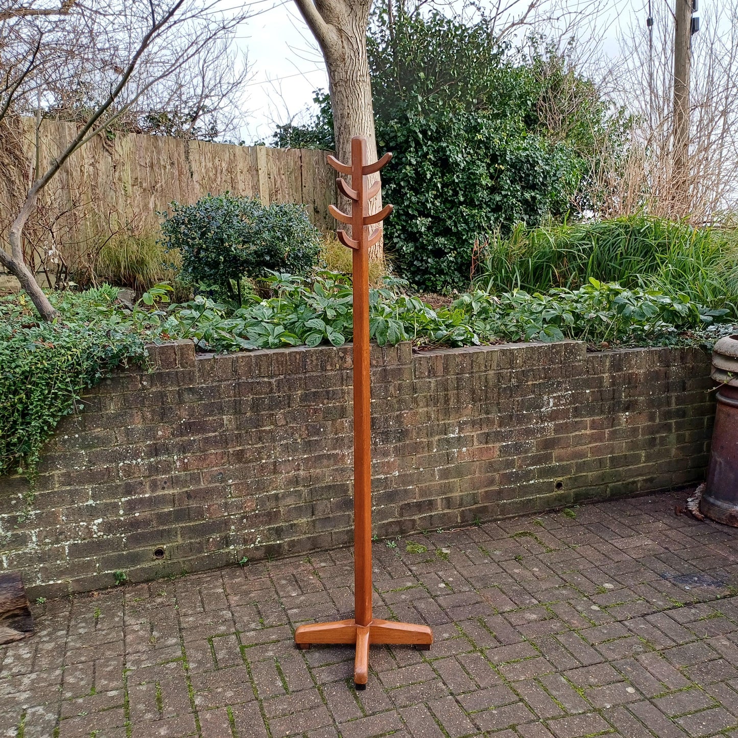 Classic Vintage Retro 1960 Mahogany Coat Rack Stand Mid Century FREE HAND Delivery