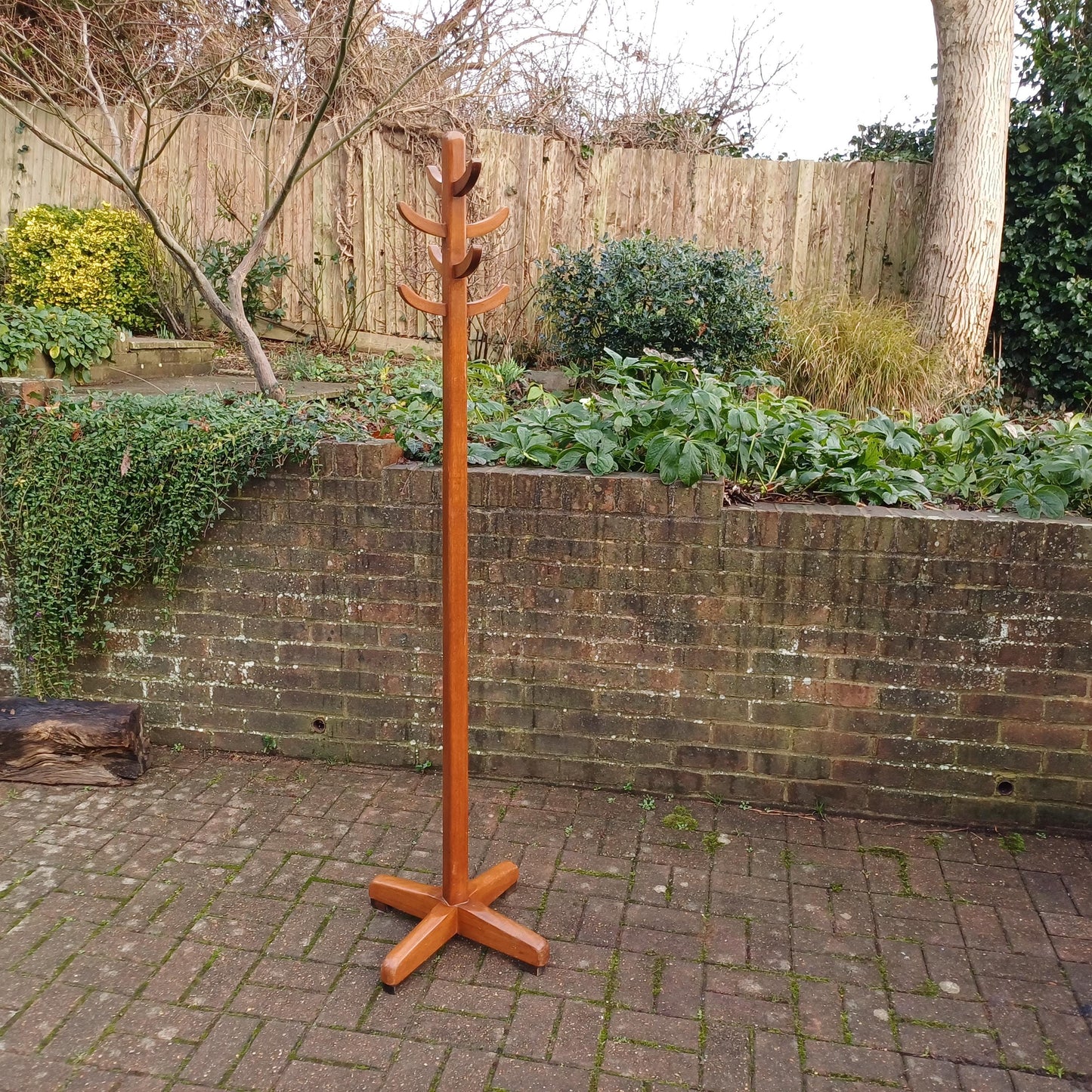 Classic Vintage Retro 1960 Mahogany Coat Rack Stand Mid Century FREE HAND Delivery