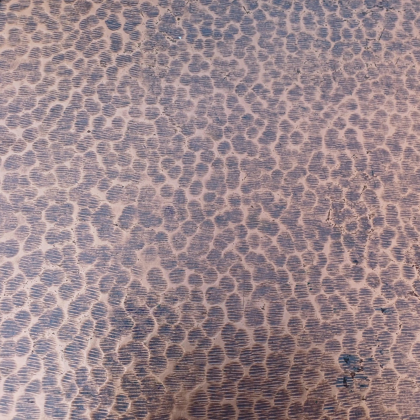 Vintage Retro 1970s Teak Coffee Table with Electroplated Copper Top – Mid-Century Modern Statement Piece