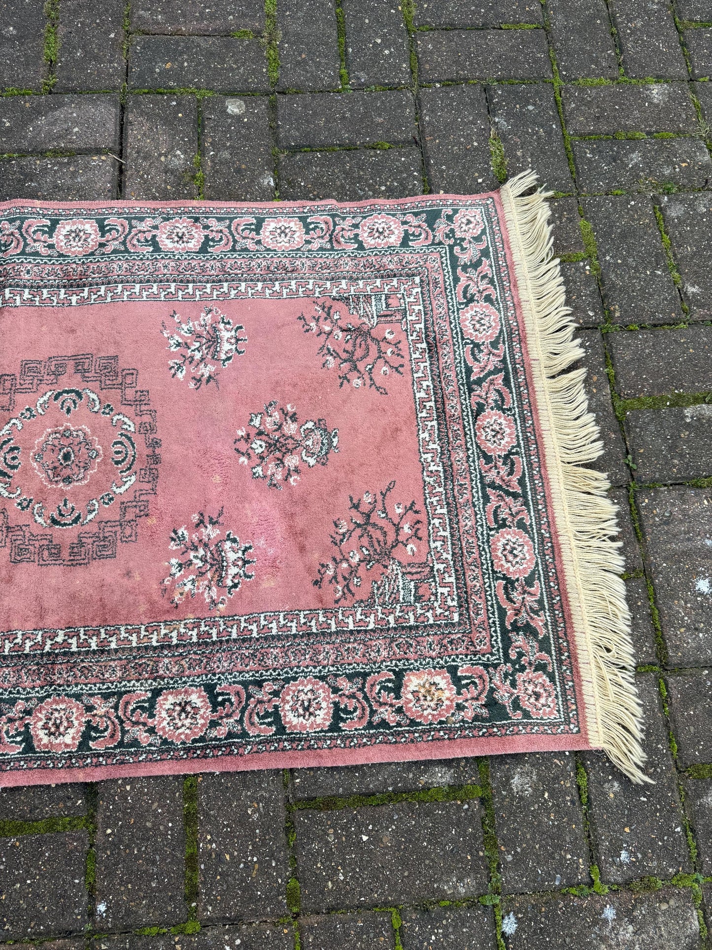 Rose Pink Turkish small rug - 120cm x 65cm