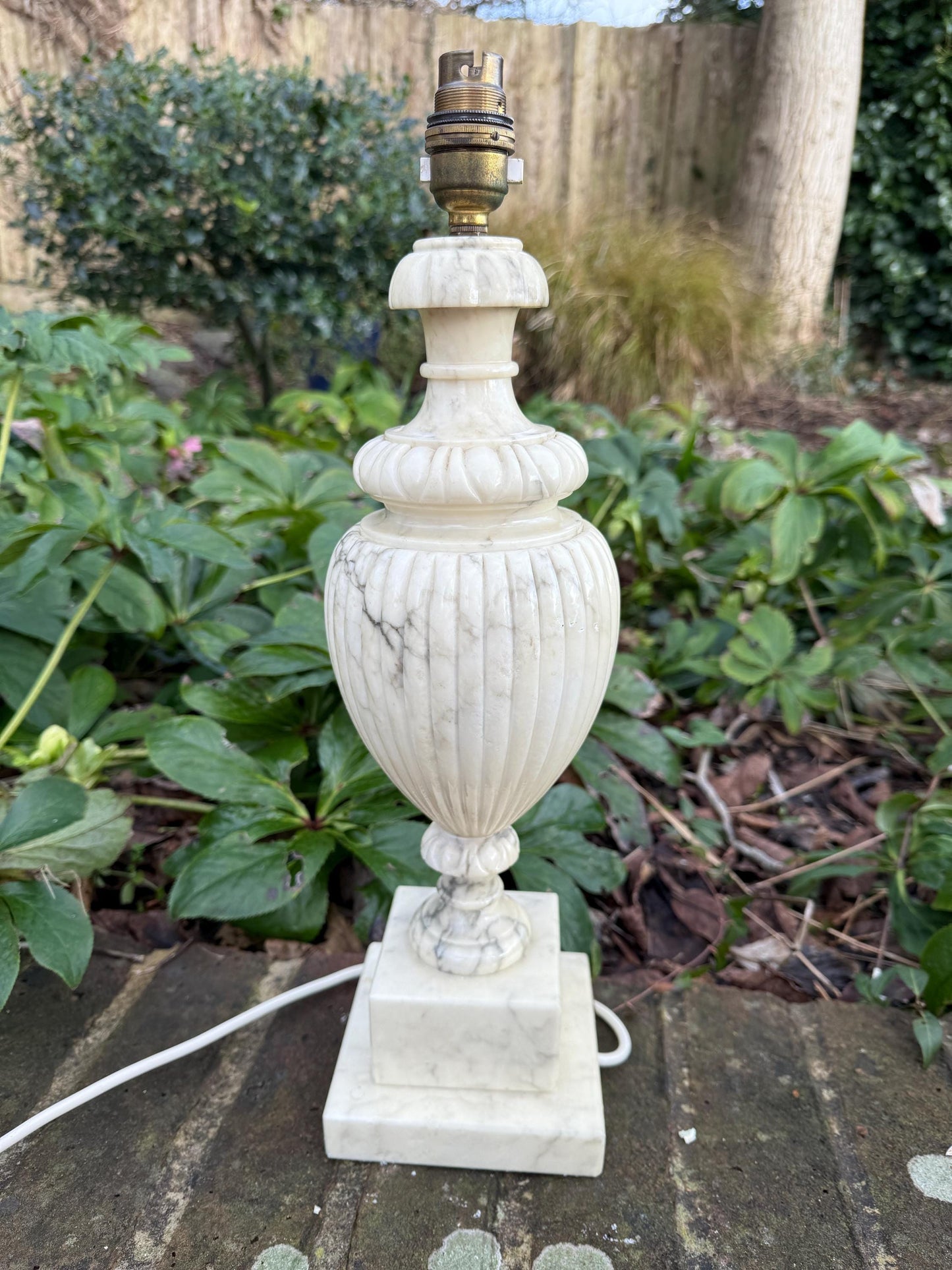 Very large Italian Neo-Classical Alabaster Vintage Table Lamp - excellent condition and working