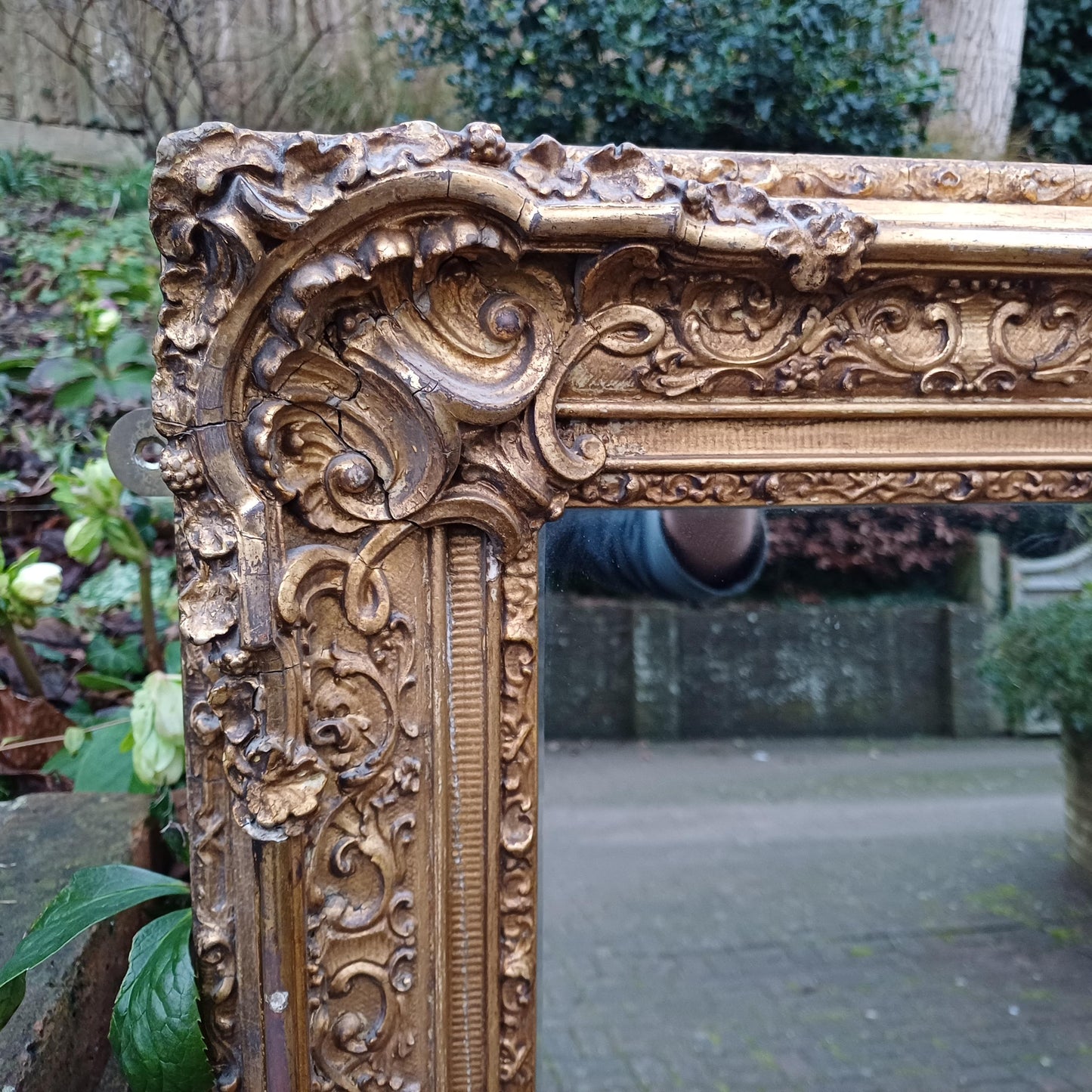 Huge Imposing and Intricate Detailed Victorian Gold Gold Framed Mirror FREE HAND Delivery 136 x 102 cm Will Hang Either Way