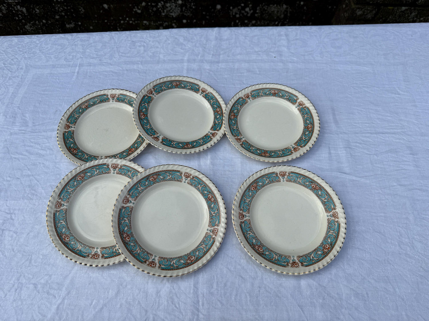 Vintage Tea Service by Johnson Bros, Old English China Floral, Cups Saucers Side Plates Milk Jug Bowl Cake Plate - super tea set 31 pieces