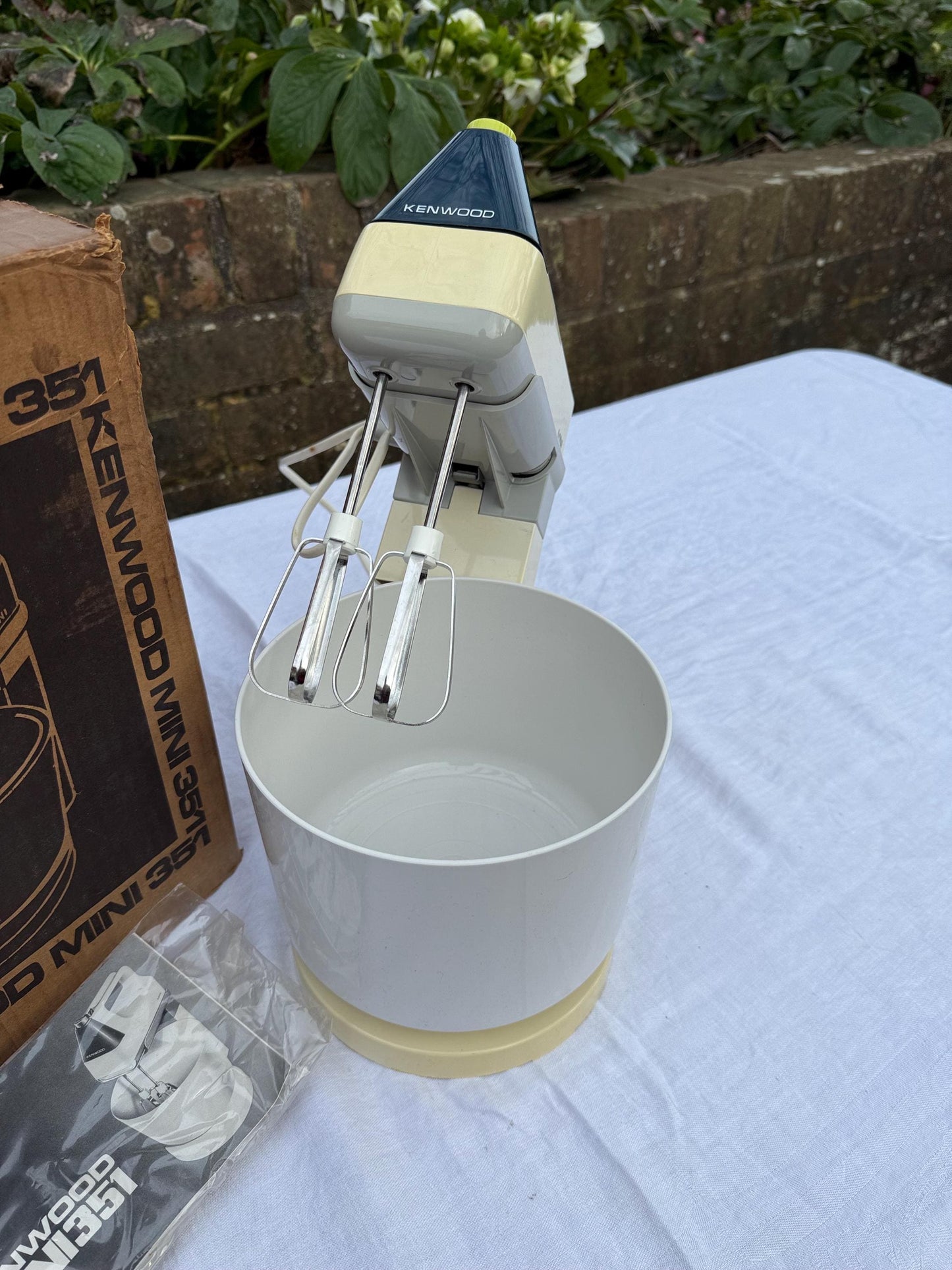 1960s Kenwood Mixer in Original Box - Kenwood Mini 351 mixer, intact and box with guide, retro kitchen appliance
