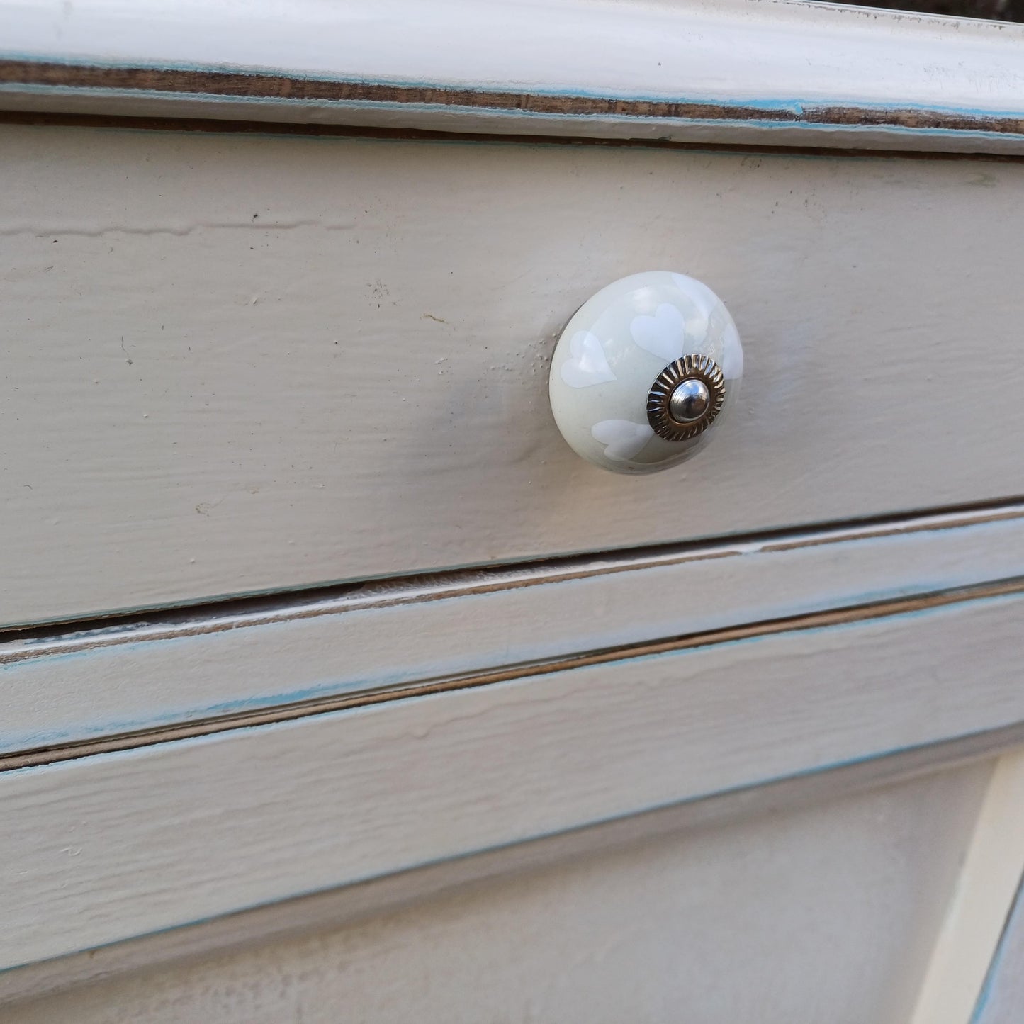 Vintage 50s Painted Cupboard Sideboard with Hand Distressed Bespoke Finish FREE HAND Delivery