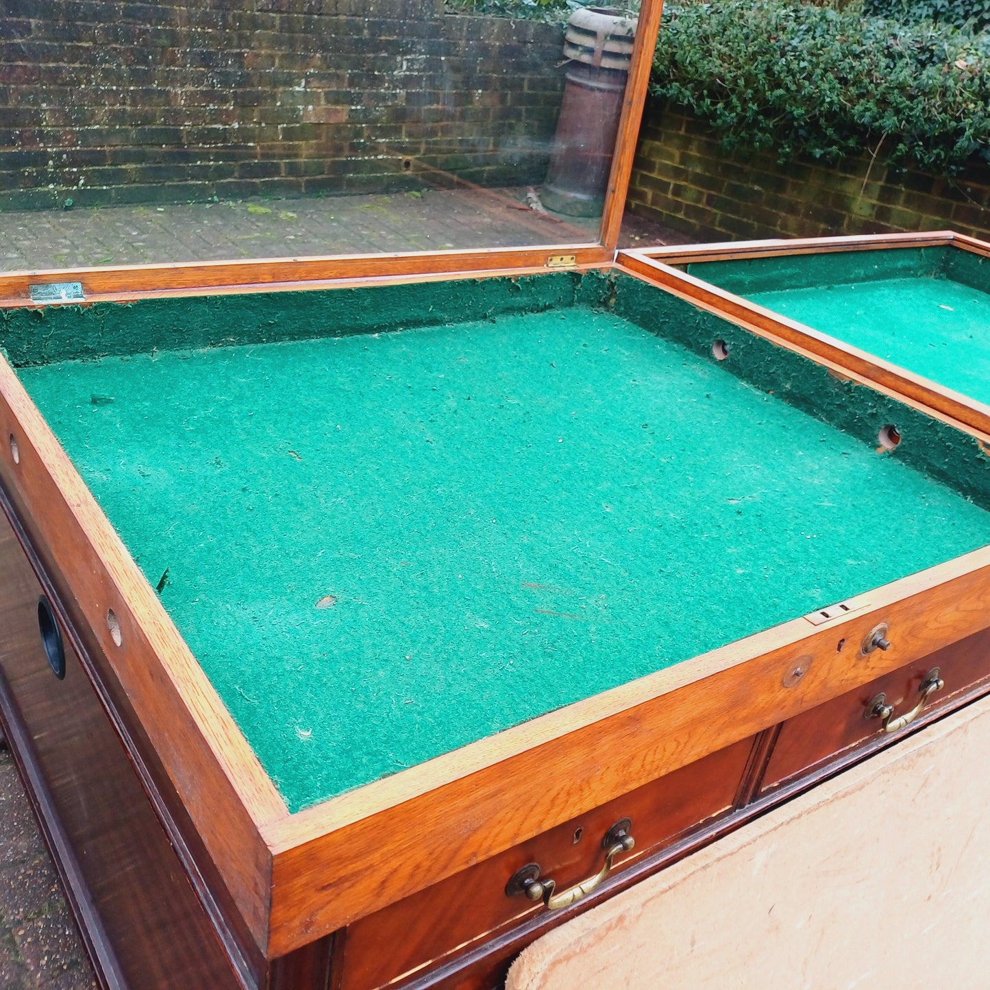 Pair of Huge Vintage Late Victorian Oak Glazed Display Cabinets FREE HAND Delivery