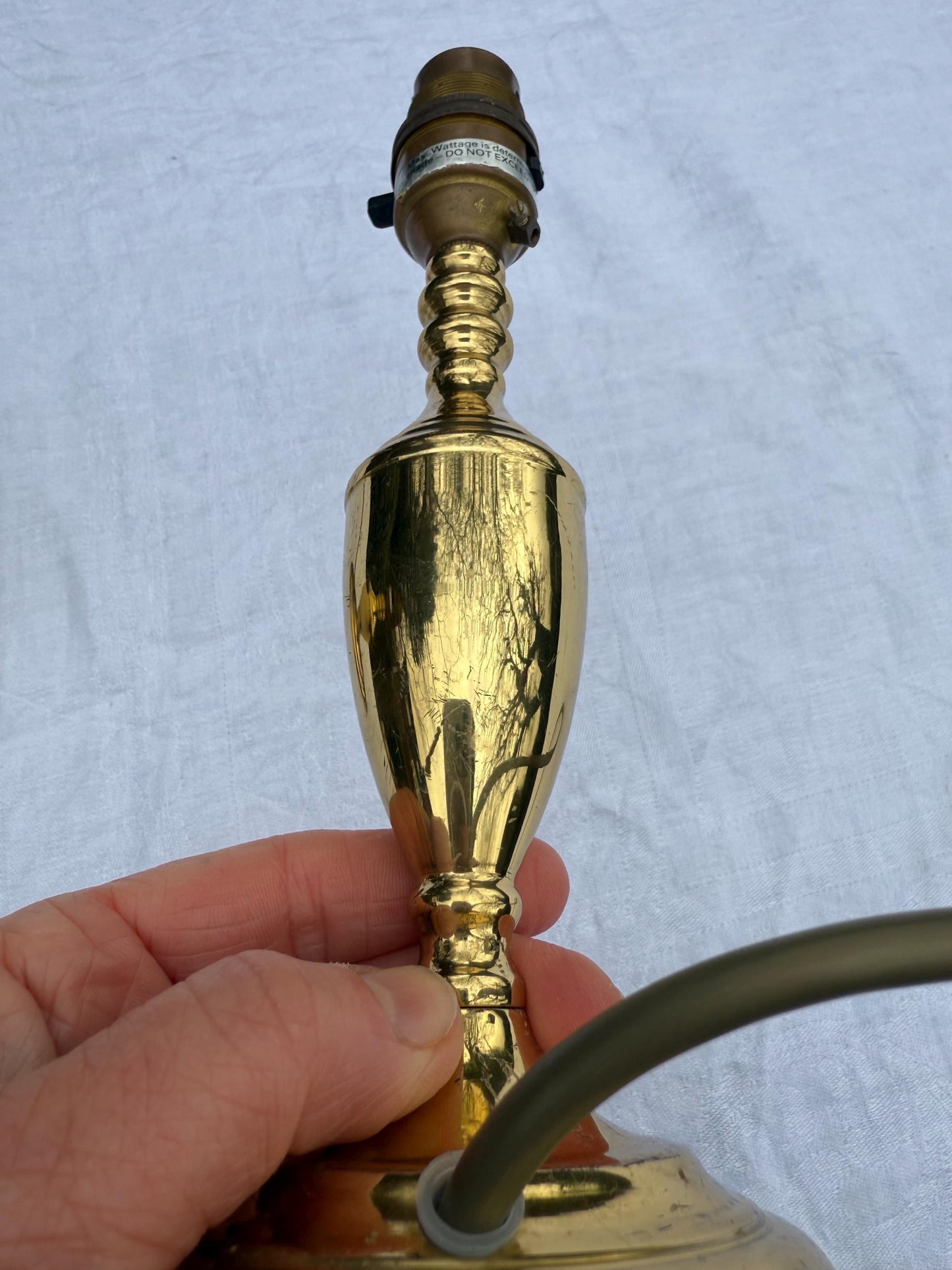 Superb Solid Brass small vintage table lamps, 1970s/80s, matching pair, bedside lamps, working and PAT tested