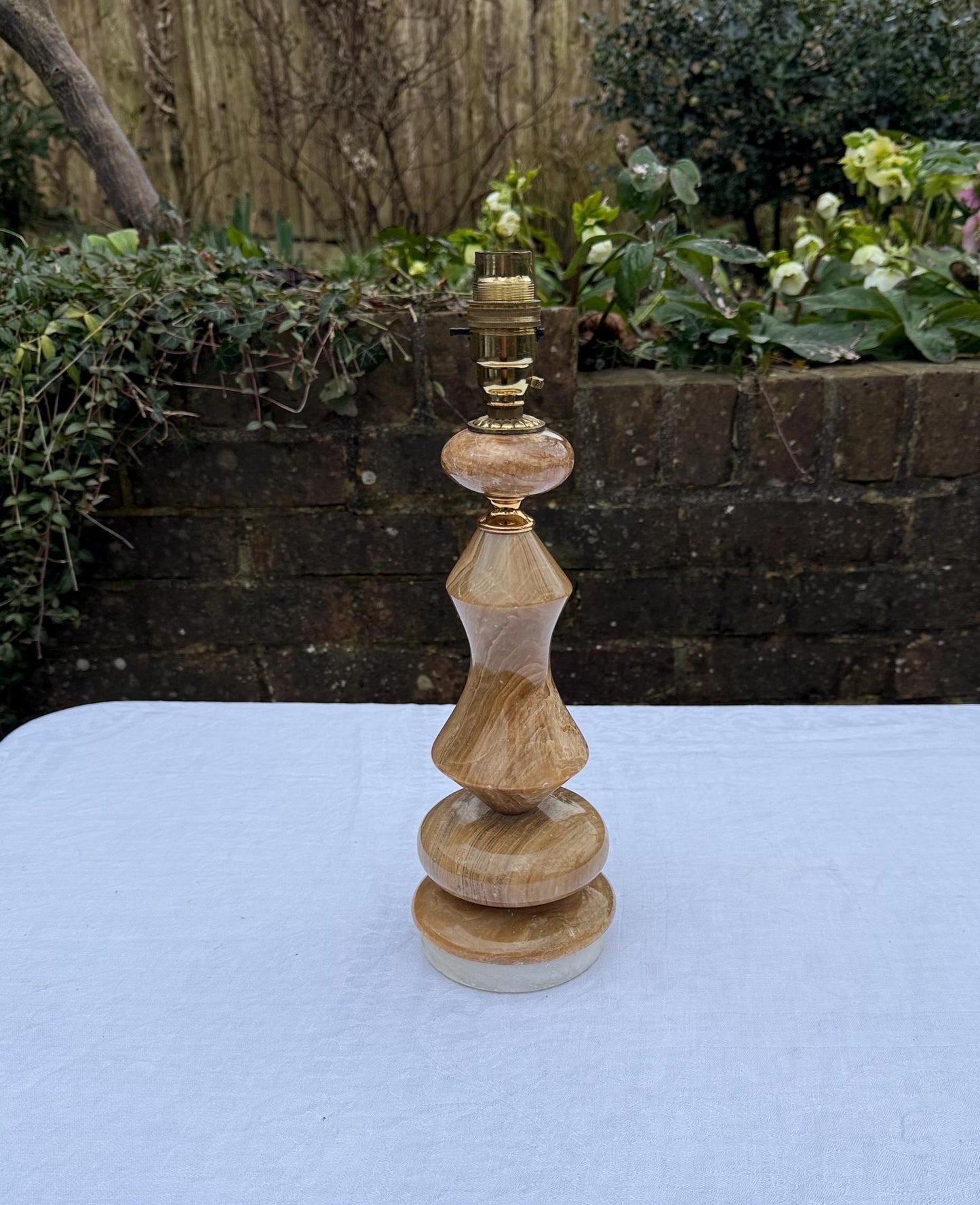 unusual brown shaped retro vintage; quality stone; PAT tested, working