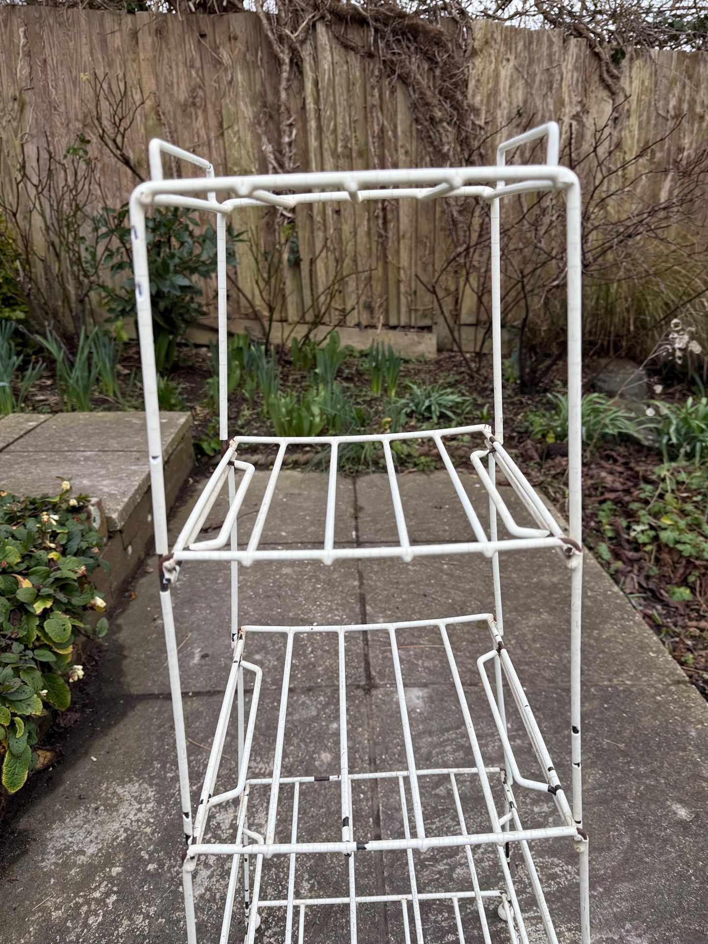 Vintage retro Kitchen Stand - pot stand, metal pot holder, vintage stand, metal storage, retro stand, vintage kitchen, vintage plant stand